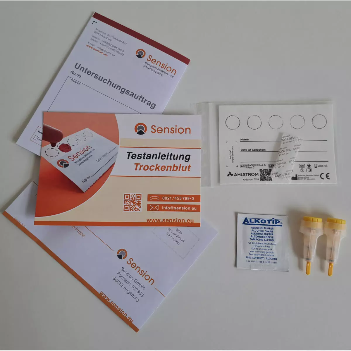  Test de dépistage des anticorps antitétaniques sur sang sec SensioScreen