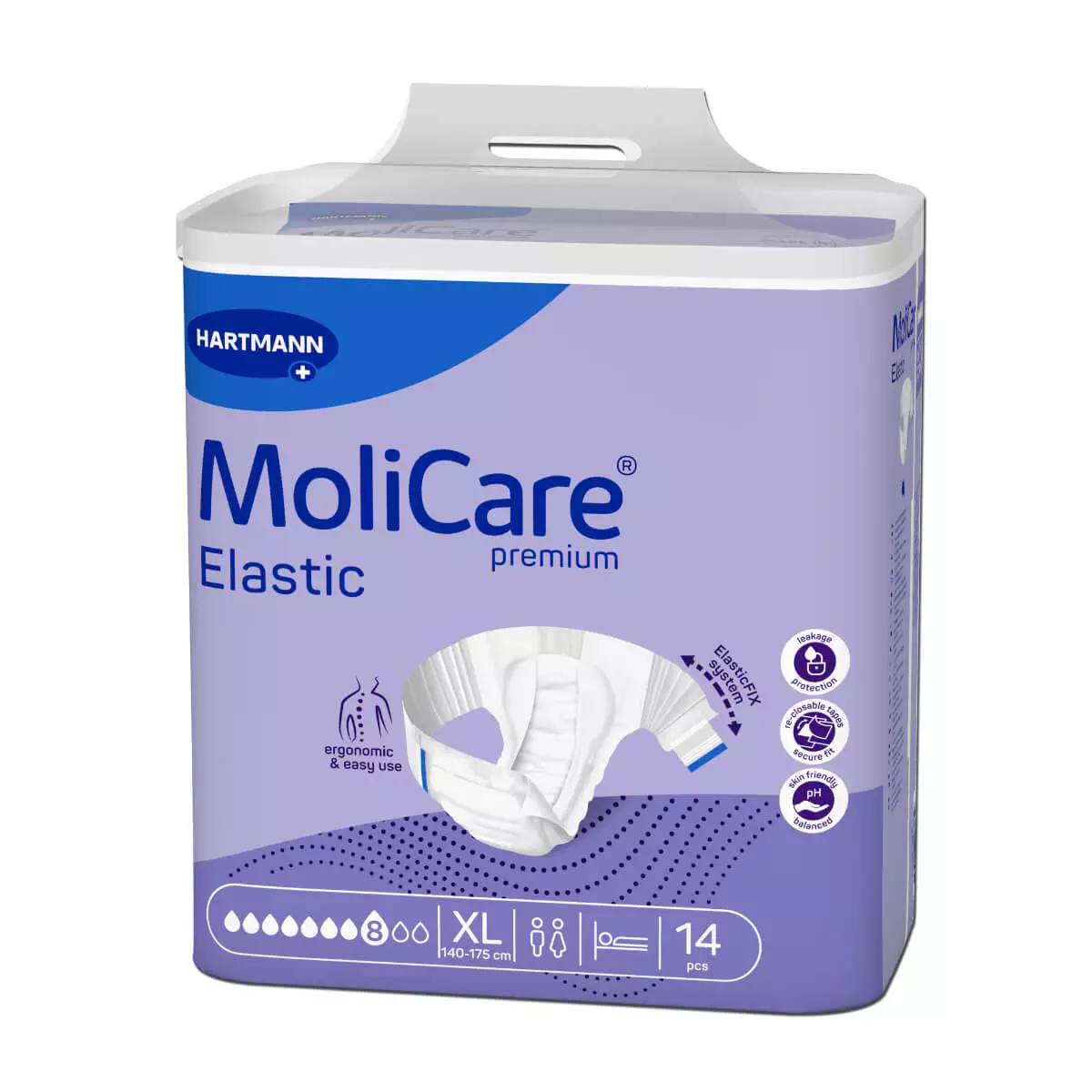  Slip absorbant MoliCare Premium Elastic 8 gouttes