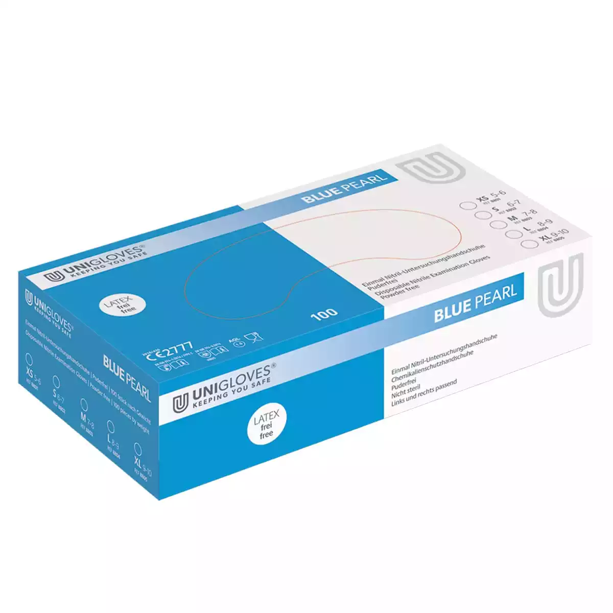  Gants en nitrile non poudrés Pearl