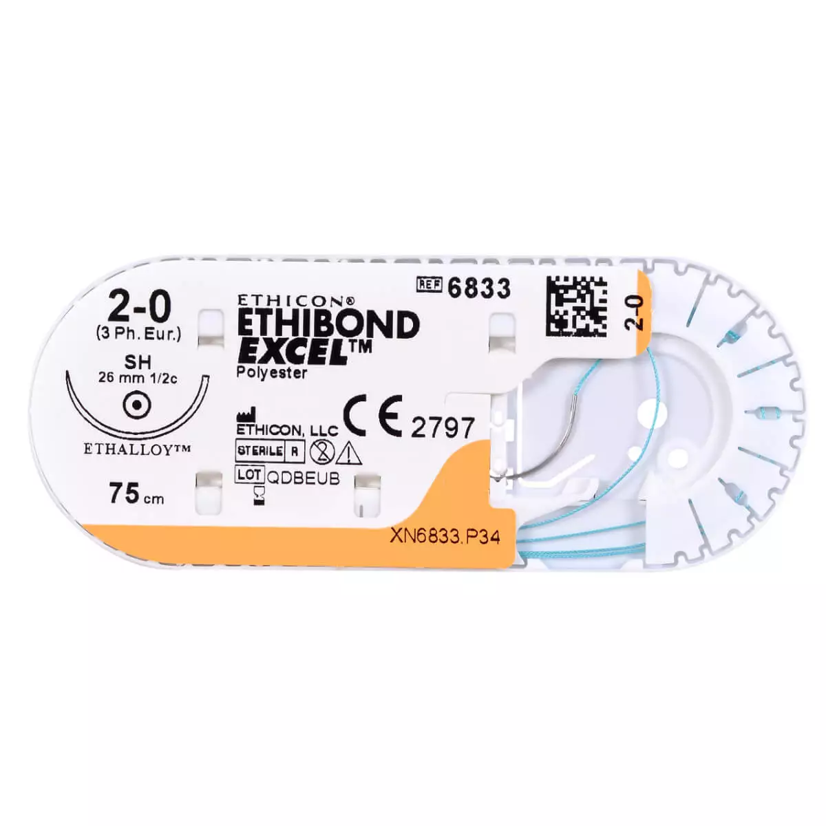  Matériel de suture ETHIBOND Excel (enduit de polyester)