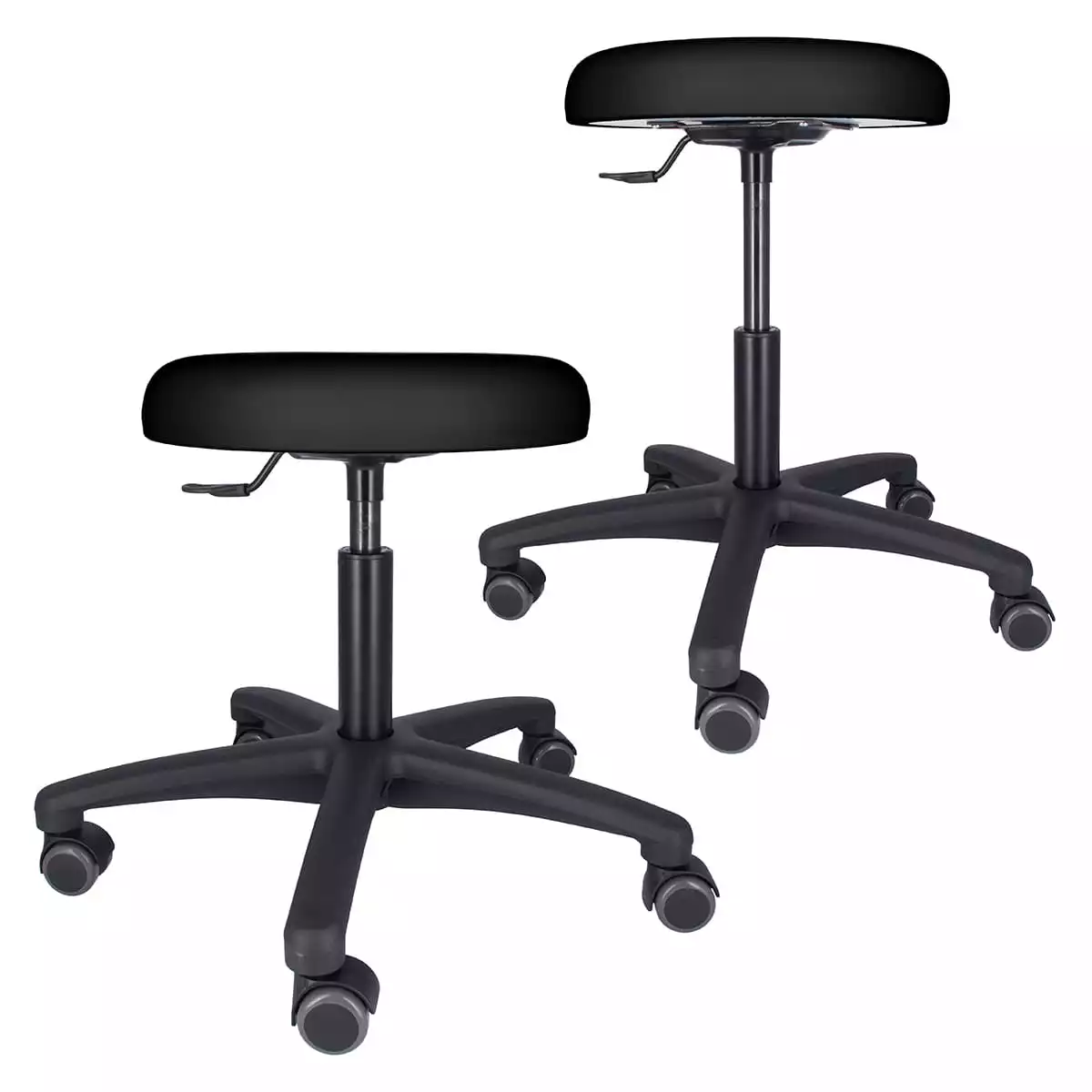 Tabouret roulant pivotant avec piétement en plastique Tabouret roulant pivotant avec piétement en plastique