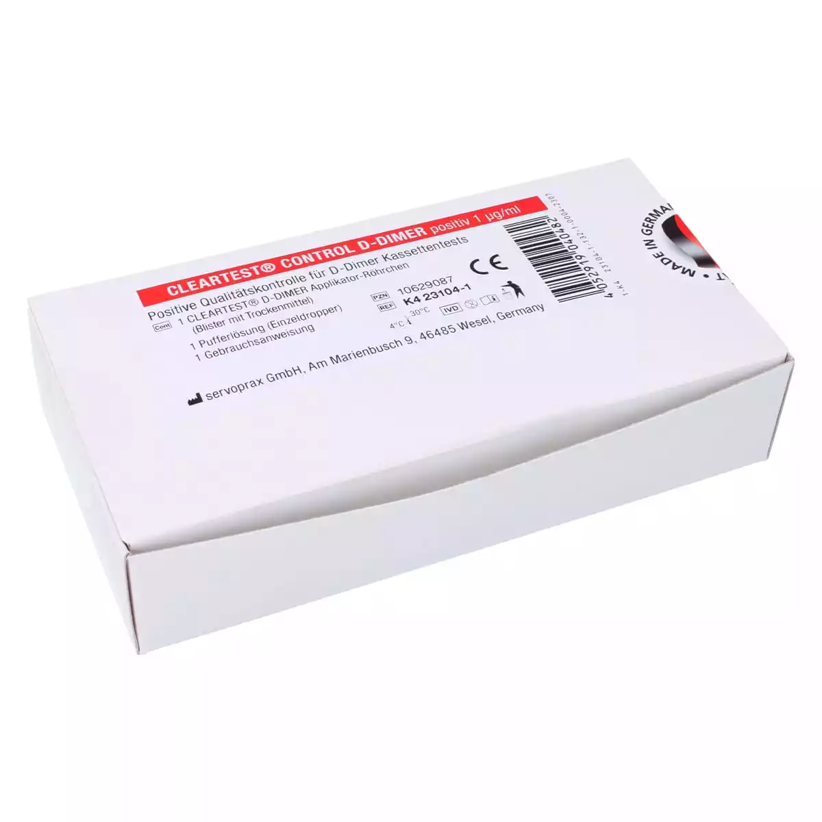  Kit de contrôle de tests des D-dimères Cleartest Control