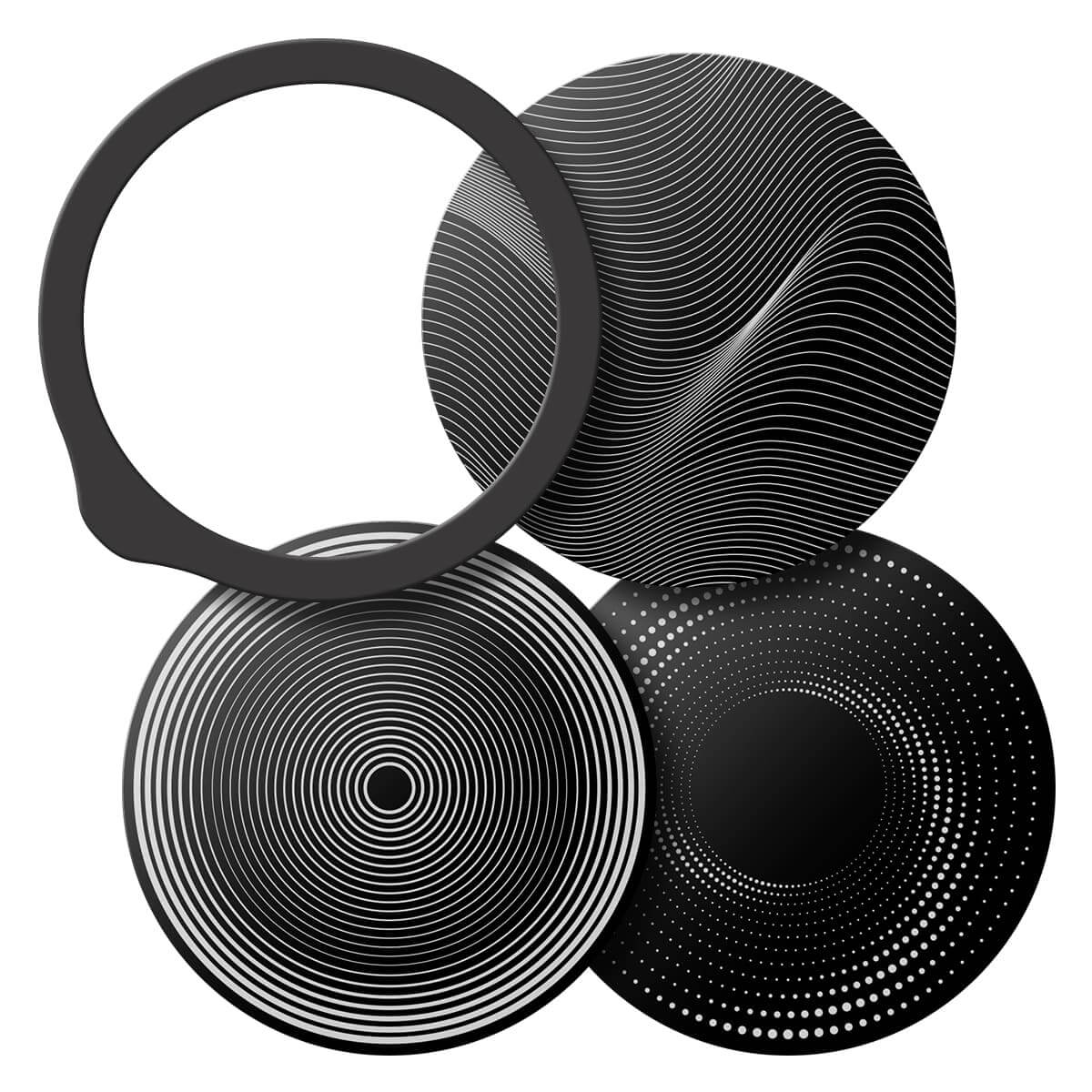 Gravierte Alu-Membransets "Drums"  Gravierte Alu-Membransets "Drums"