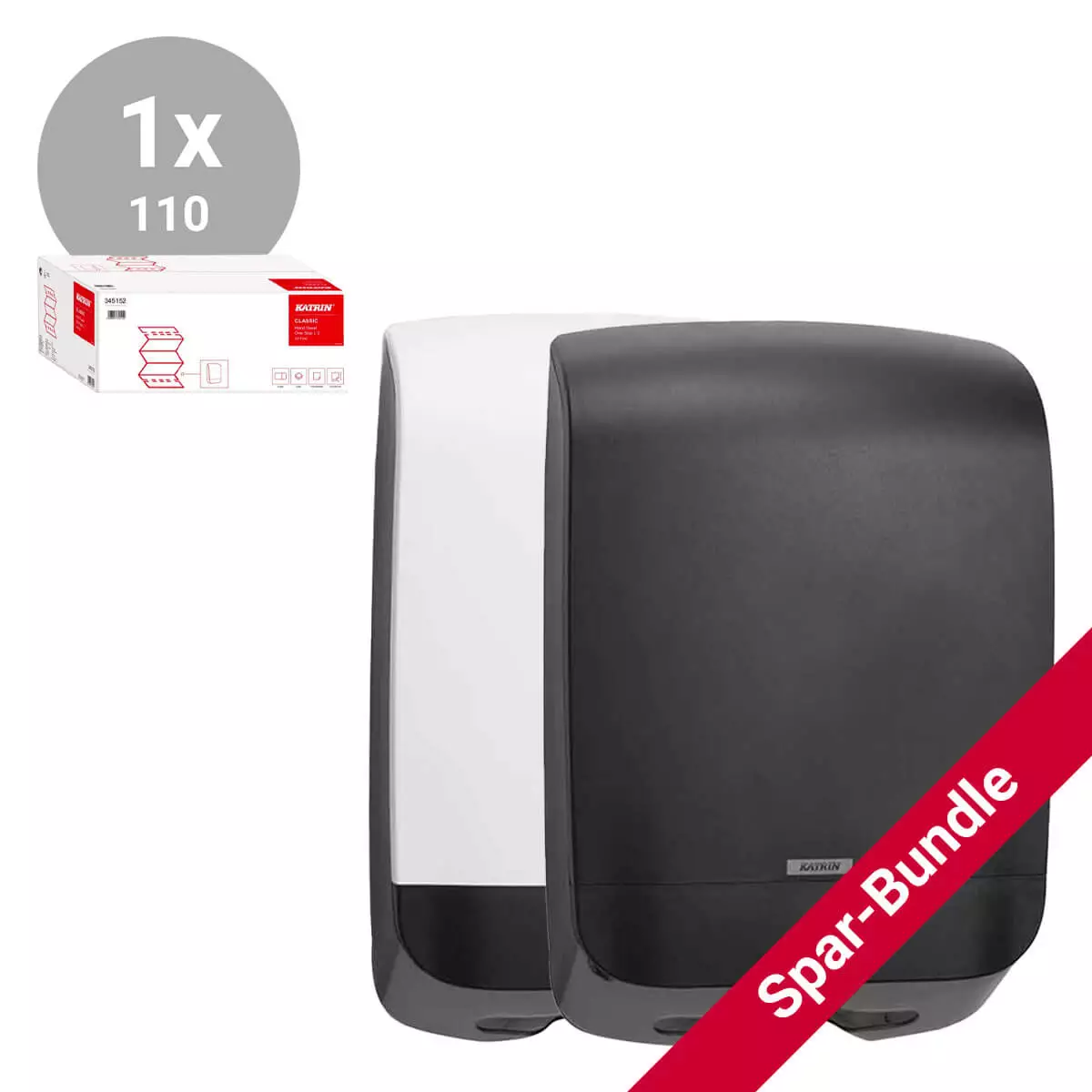  Spar-Bundle: Inclusive Handtuchspender M + Papierhandtücher One stop M