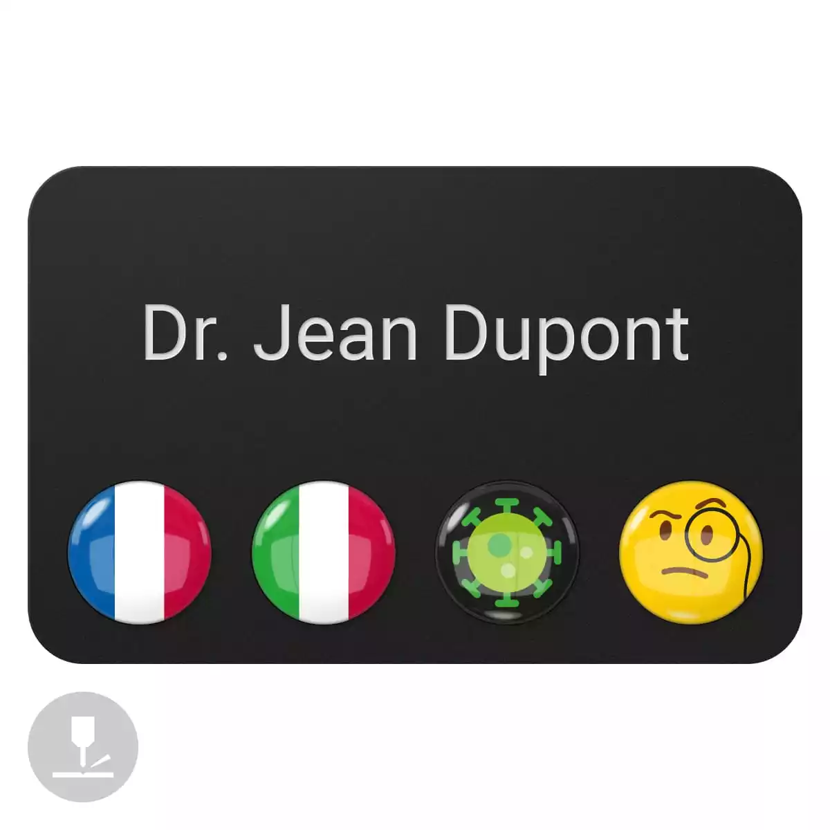  Badge porte-nom magnétique « DocTag »