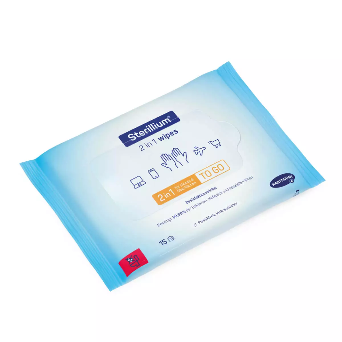  Lingettes 2in1 Sterillium