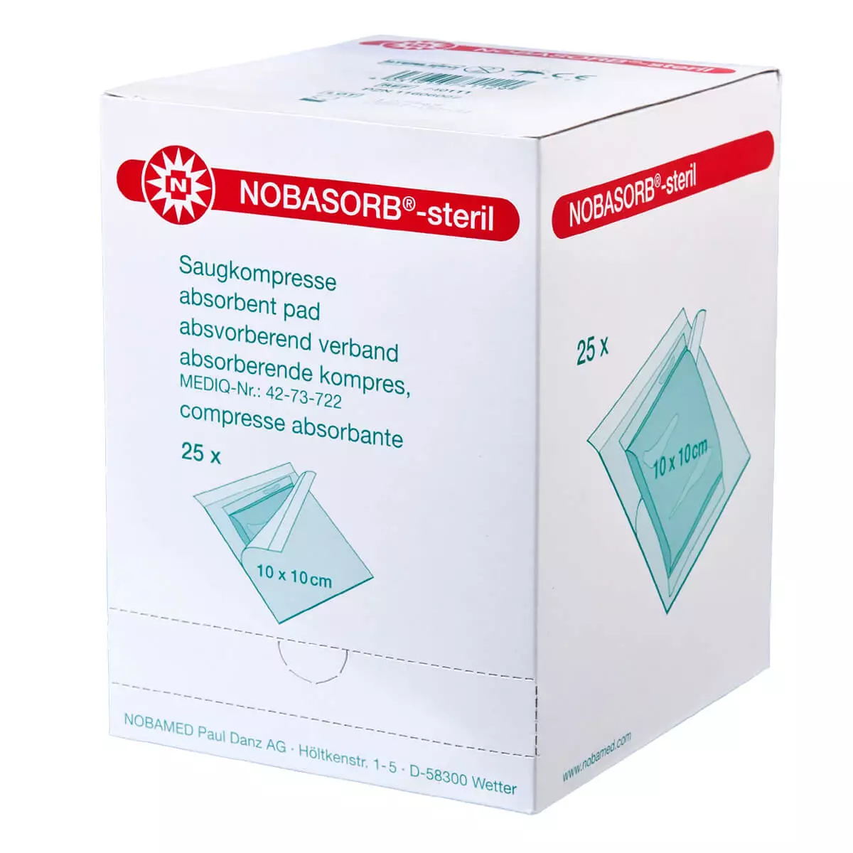  Compresses absorbantes stériles NOBASORB
