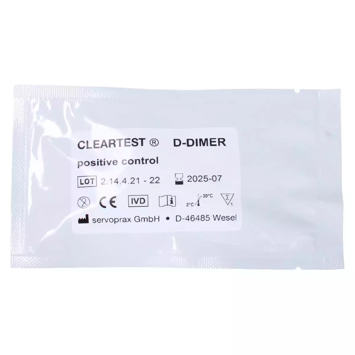  Kit de contrôle de tests des D-dimères Cleartest Control