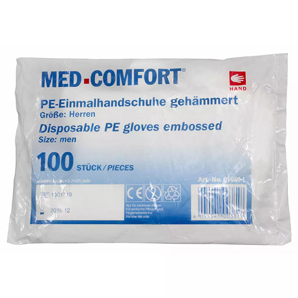  Gants en polyéthylène Med-Comfort
