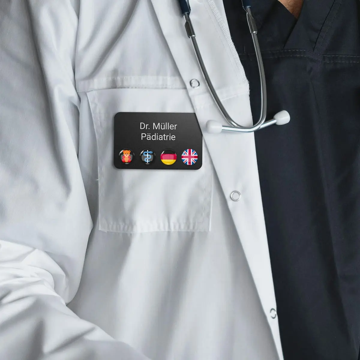  Badge porte-nom magnétique « DocTag »