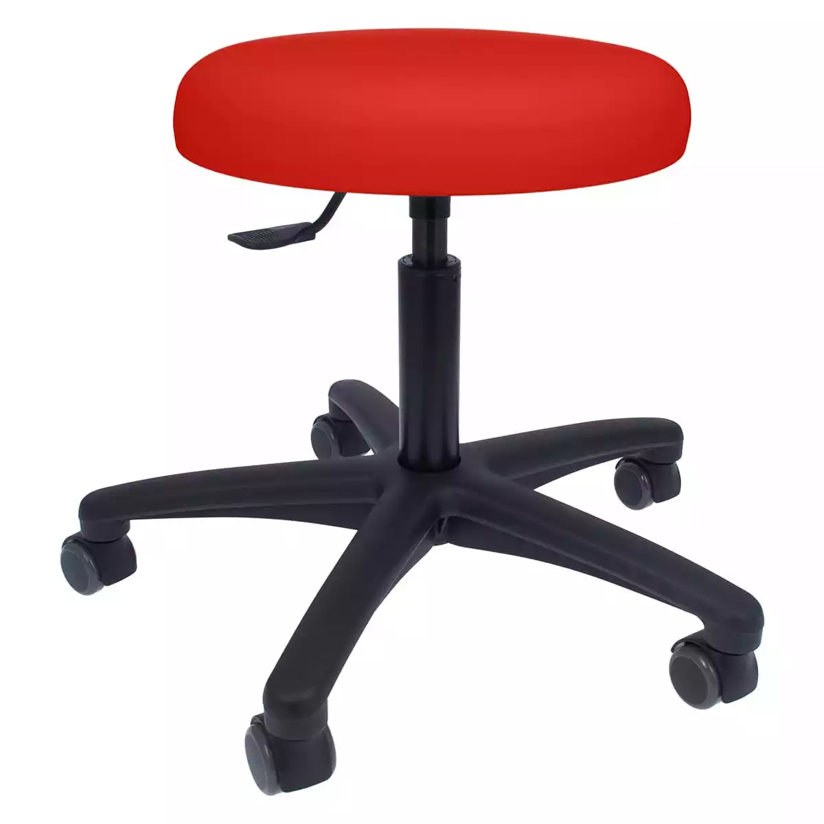 Tabouret roulant pivotant avec piétement en plastique Tabouret roulant pivotant avec piétement en plastique
