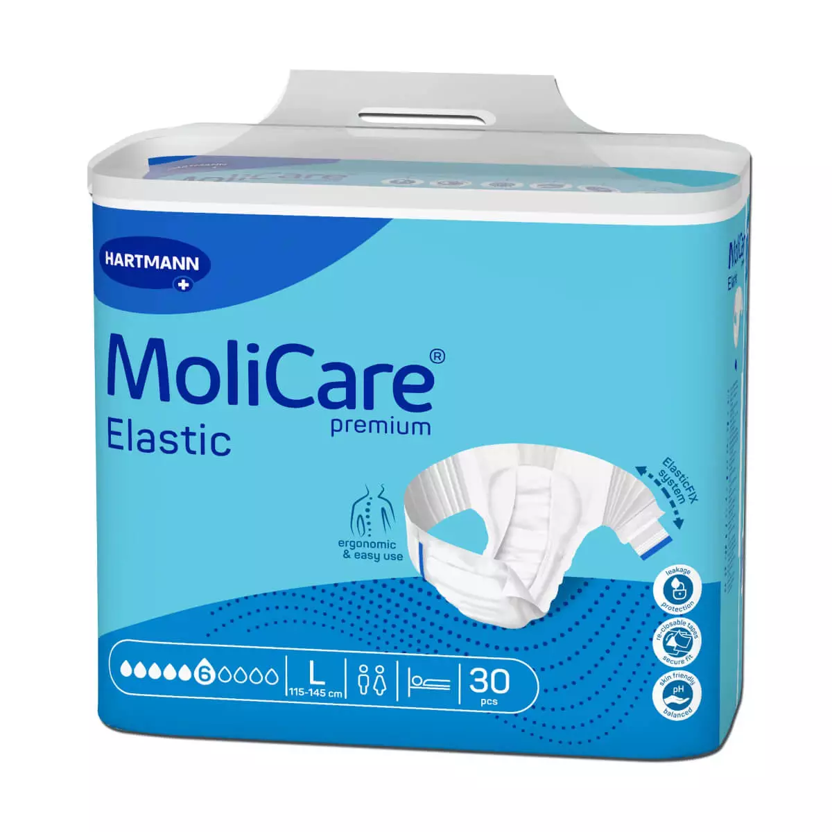  Slip absorbant MoliCare Premium Elastic 6 gouttes