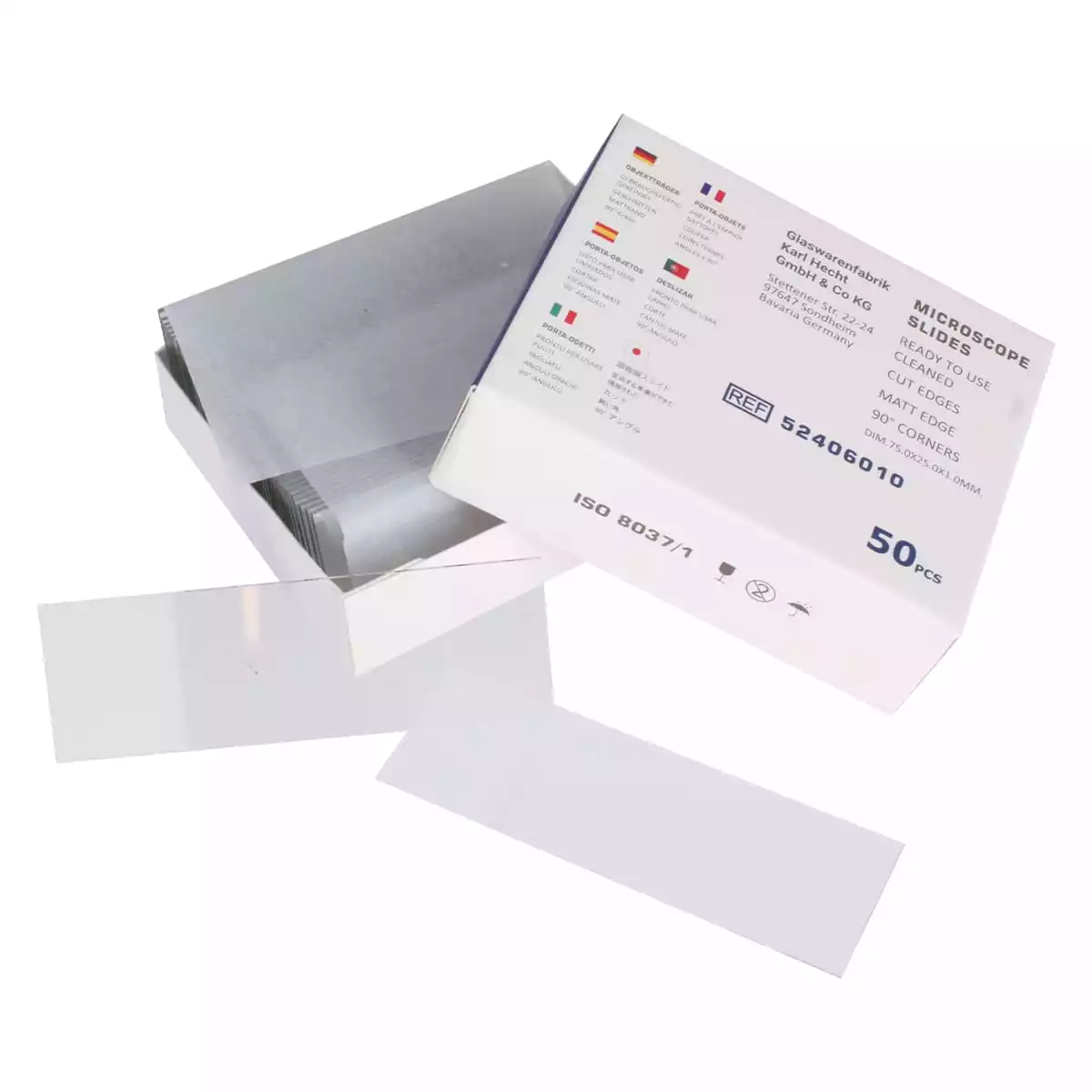  Lames porte-objets avec & sans zone d’inscription