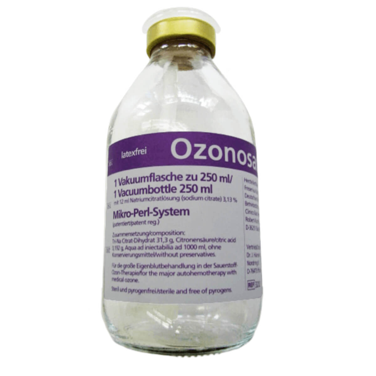 Ozonosan Vakuumflasche mit Na-Citrat  Ozonosan Vakuumflasche mit Na-Citrat