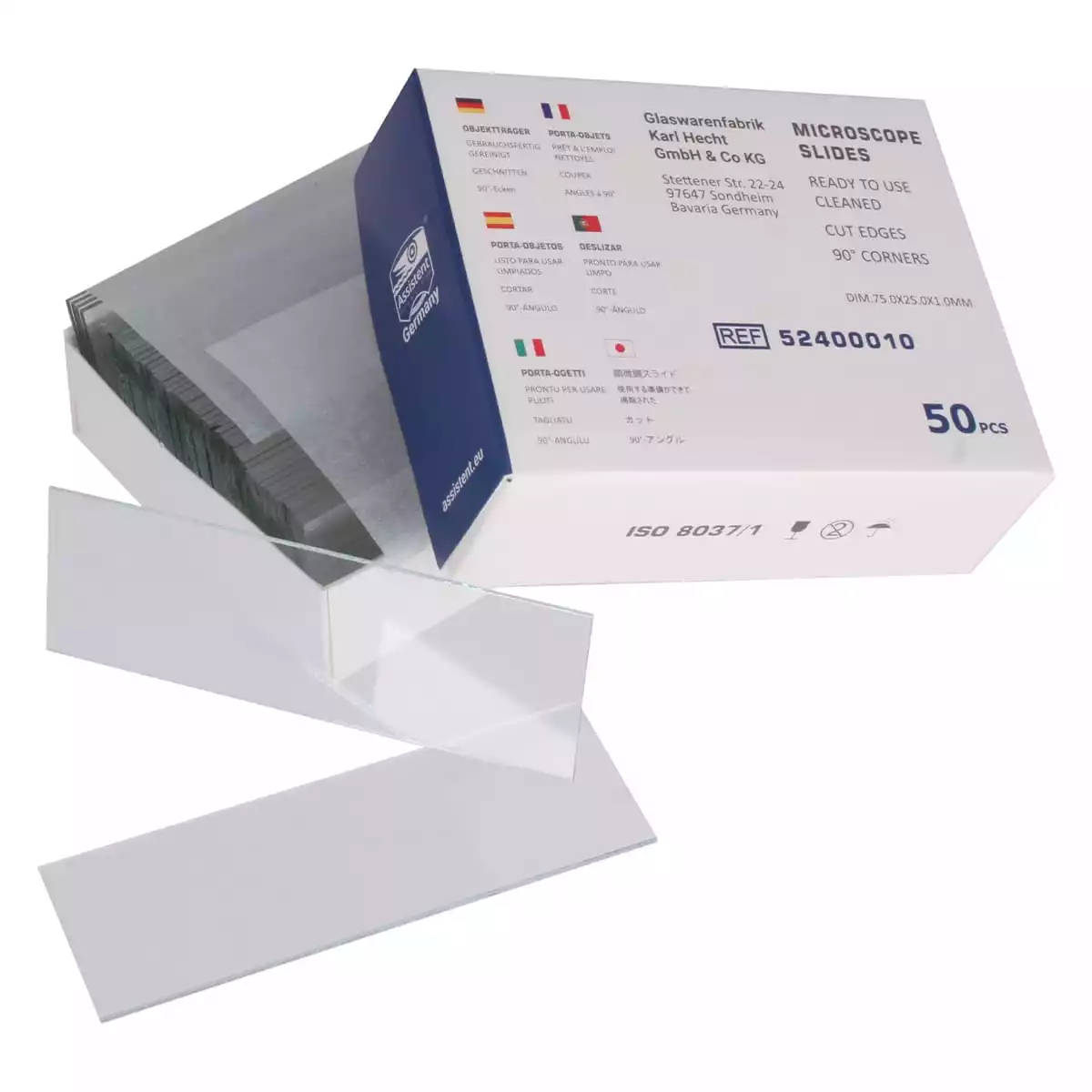  Lames porte-objets avec & sans zone d’inscription