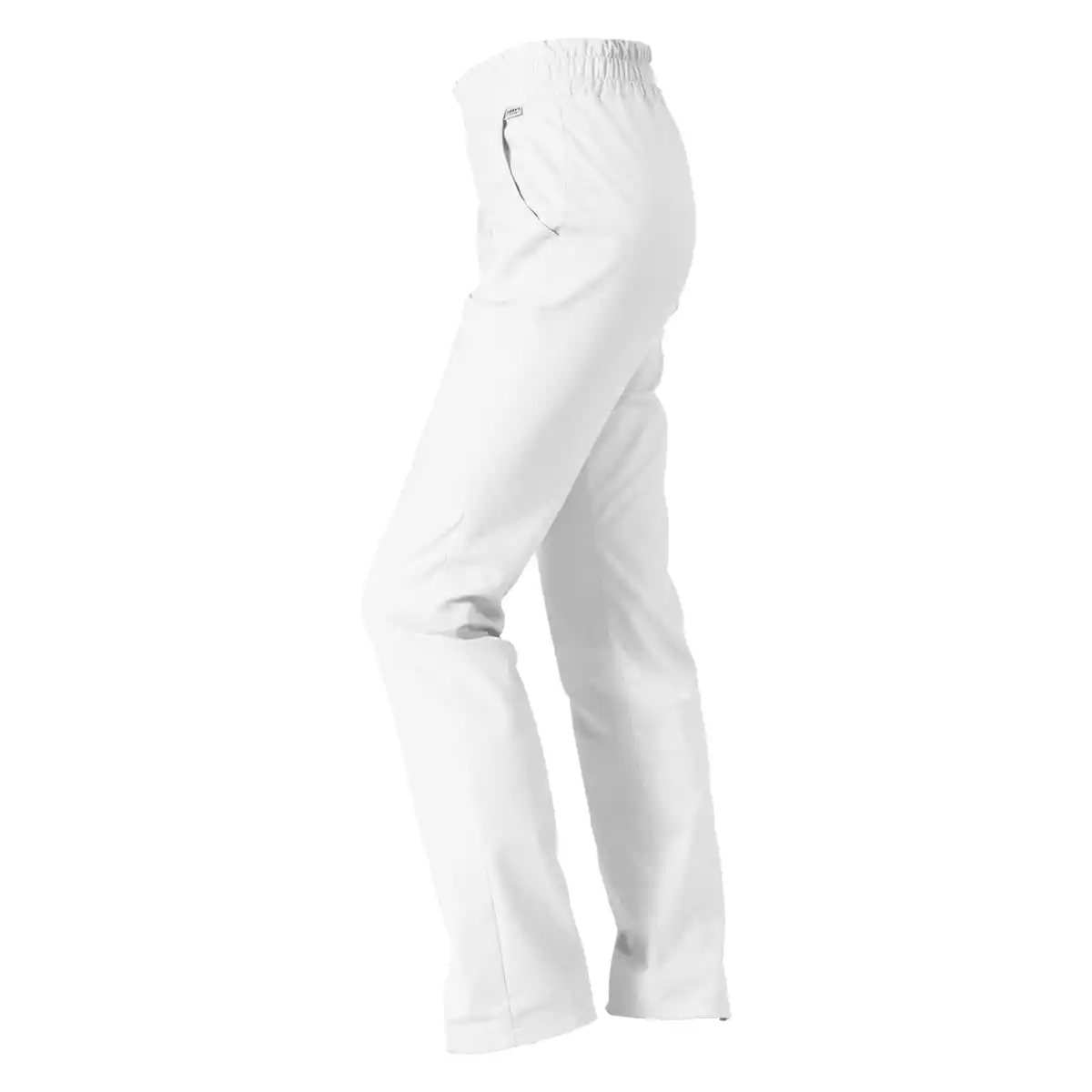  Pantalon blanc à taille élastique pour femme