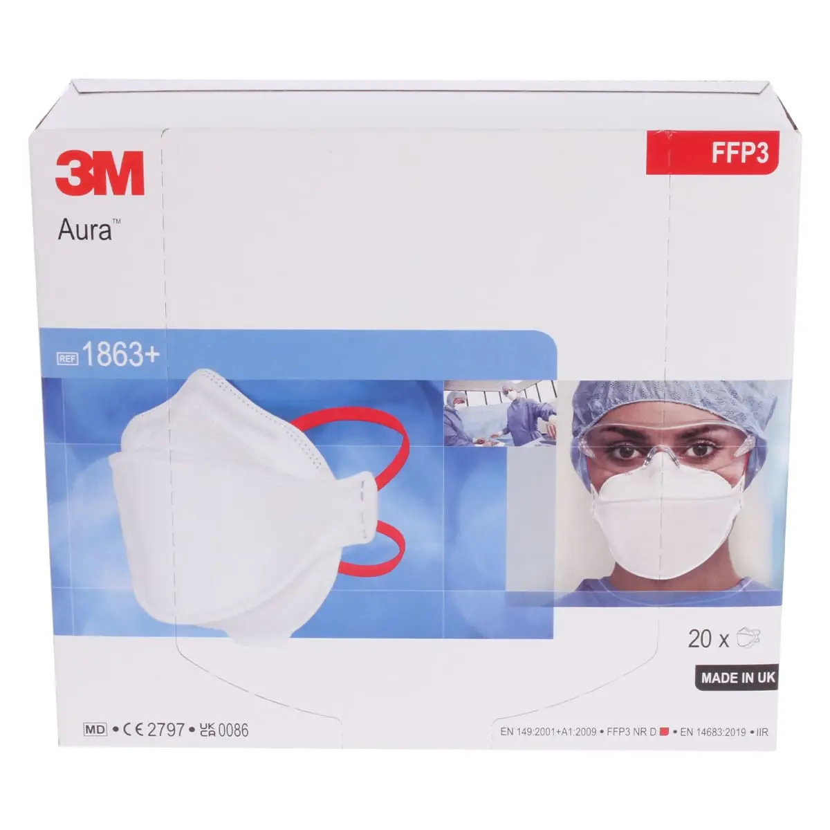 Masque de protection respiratoire Aura FFP3 1863+ Masque de protection respiratoire Aura FFP3 1863+