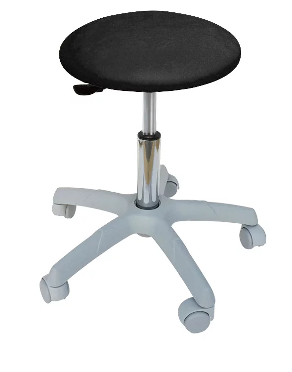  Tabouret à roulettes avec piétement gris clair