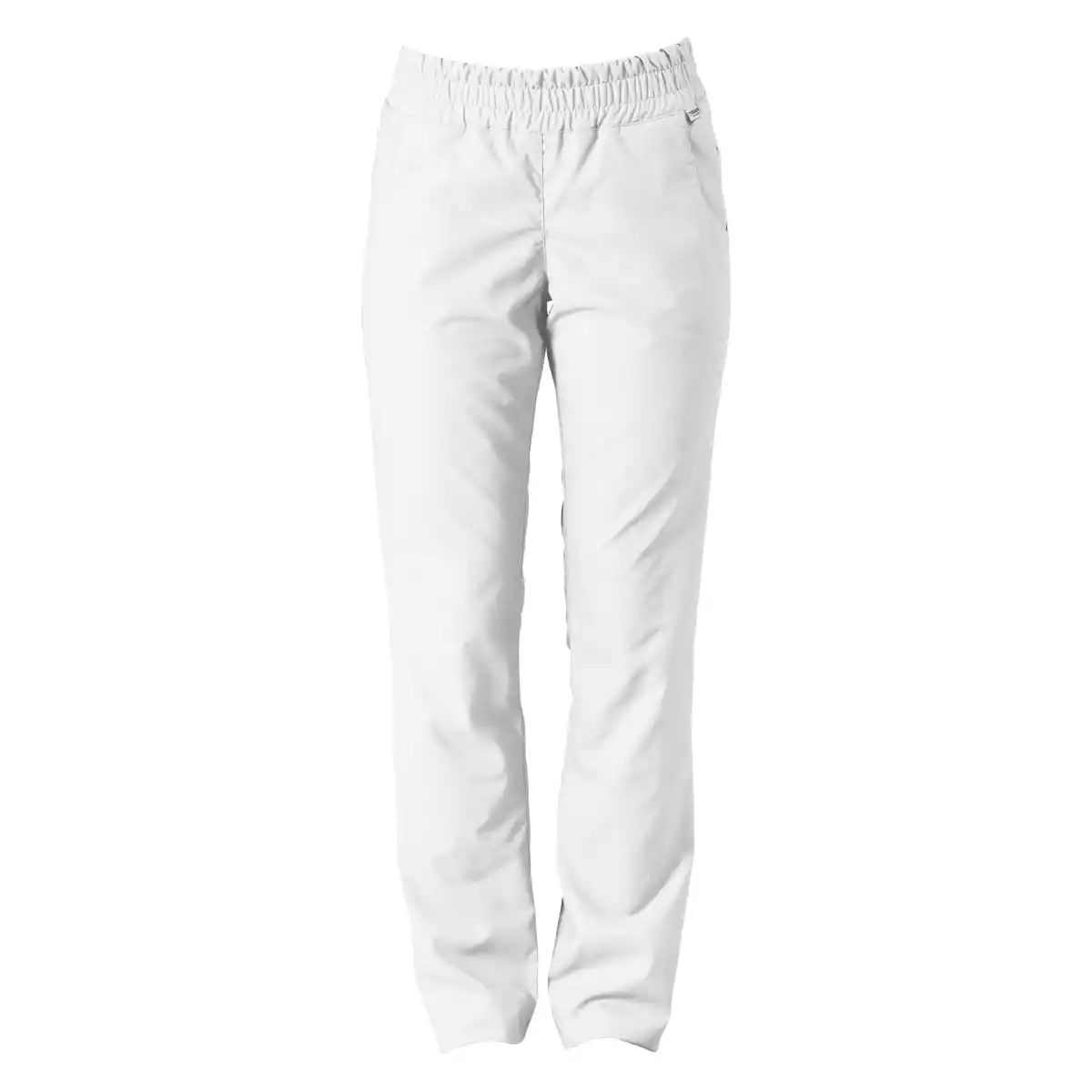  Pantalon blanc à taille élastique pour femme
