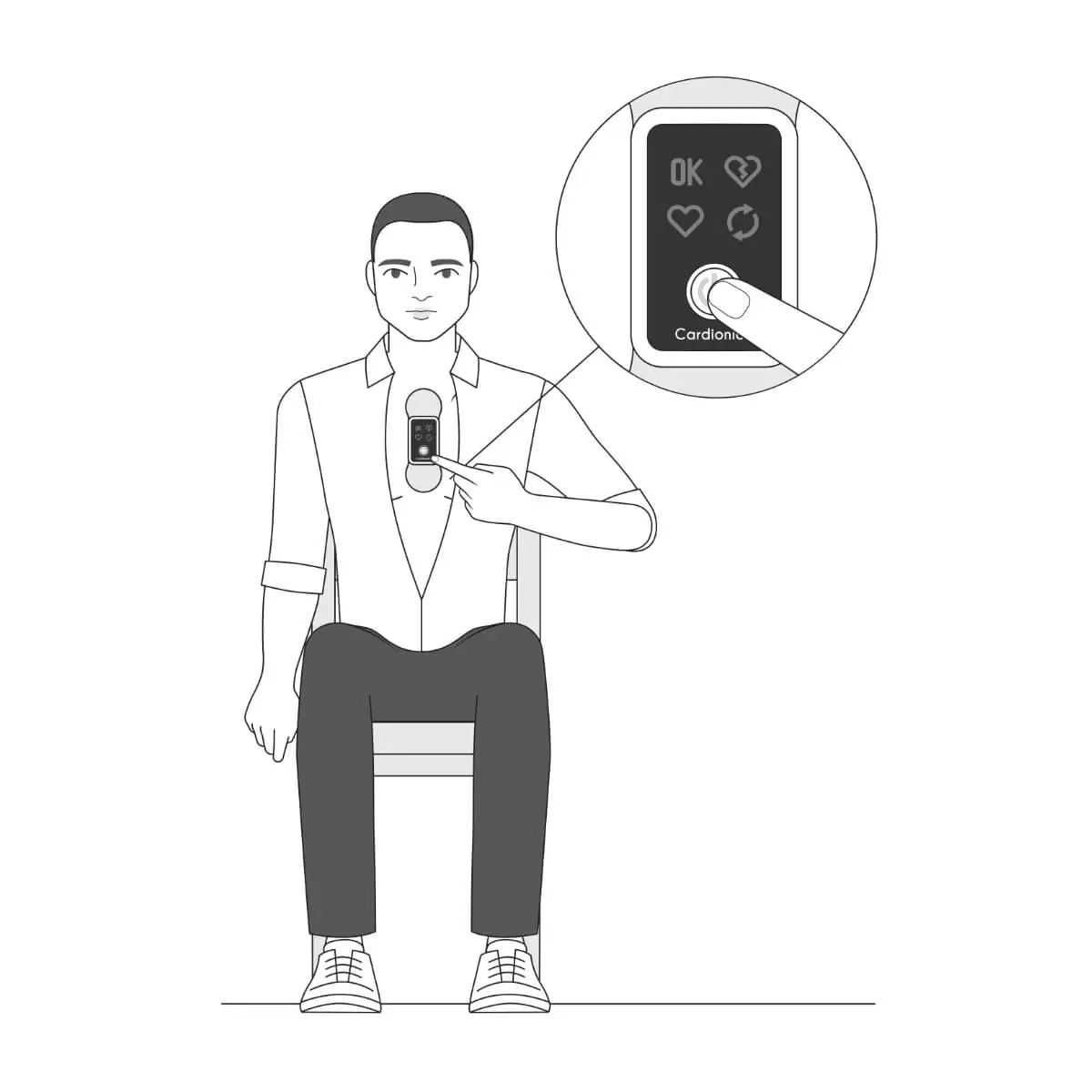  Électrocardiographe portable à 1 piste Cardionica