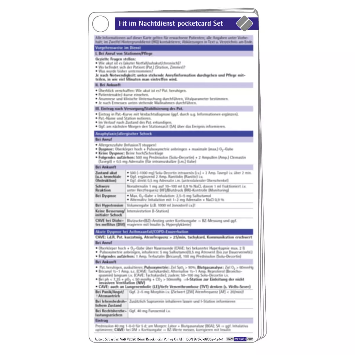  Fit pour le service de nuit – jeux de cartes pocketcard