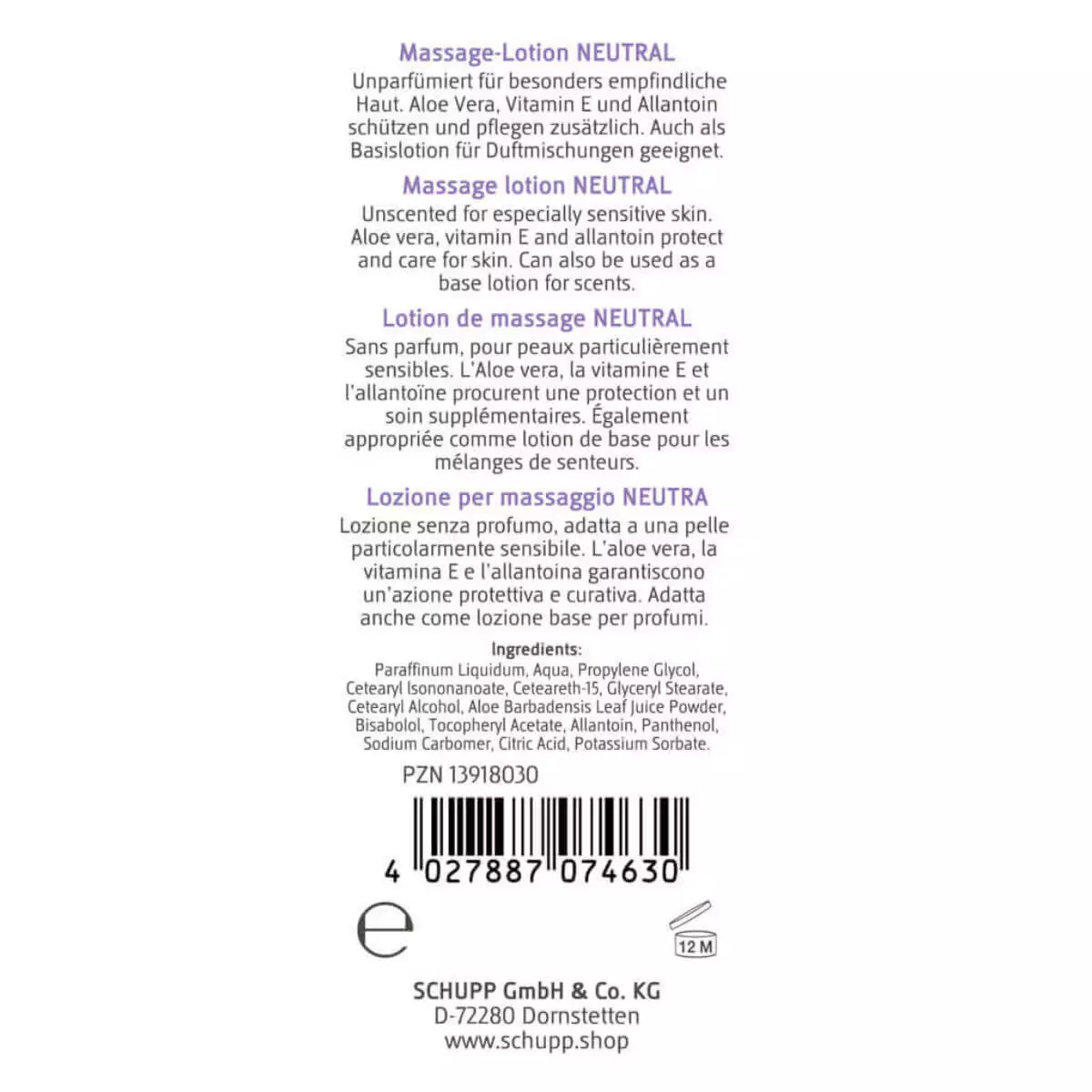  Massagelotion Neutral