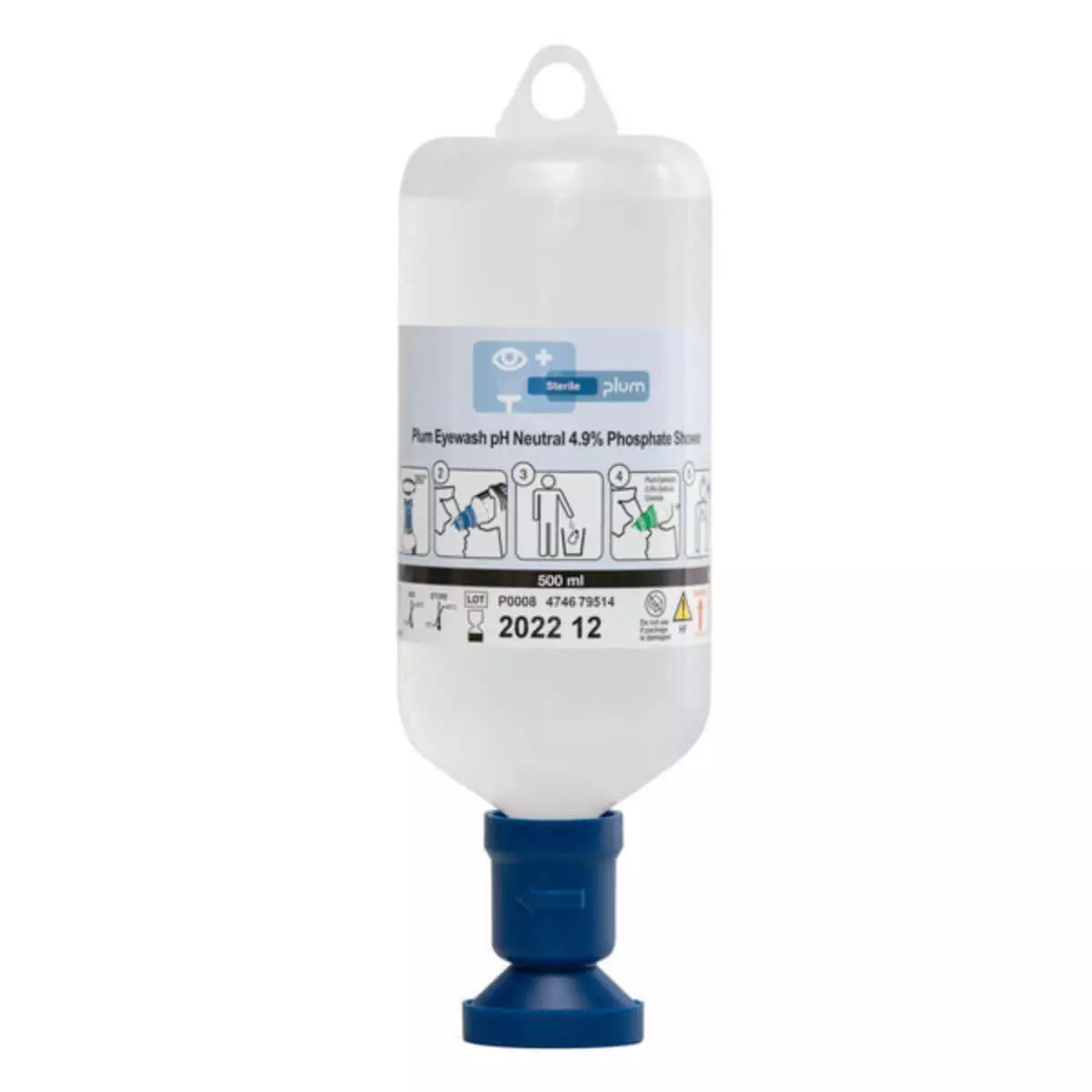  Flacon lave-œil avec solution tampon à 4,9 % de phosphate – 200 ml