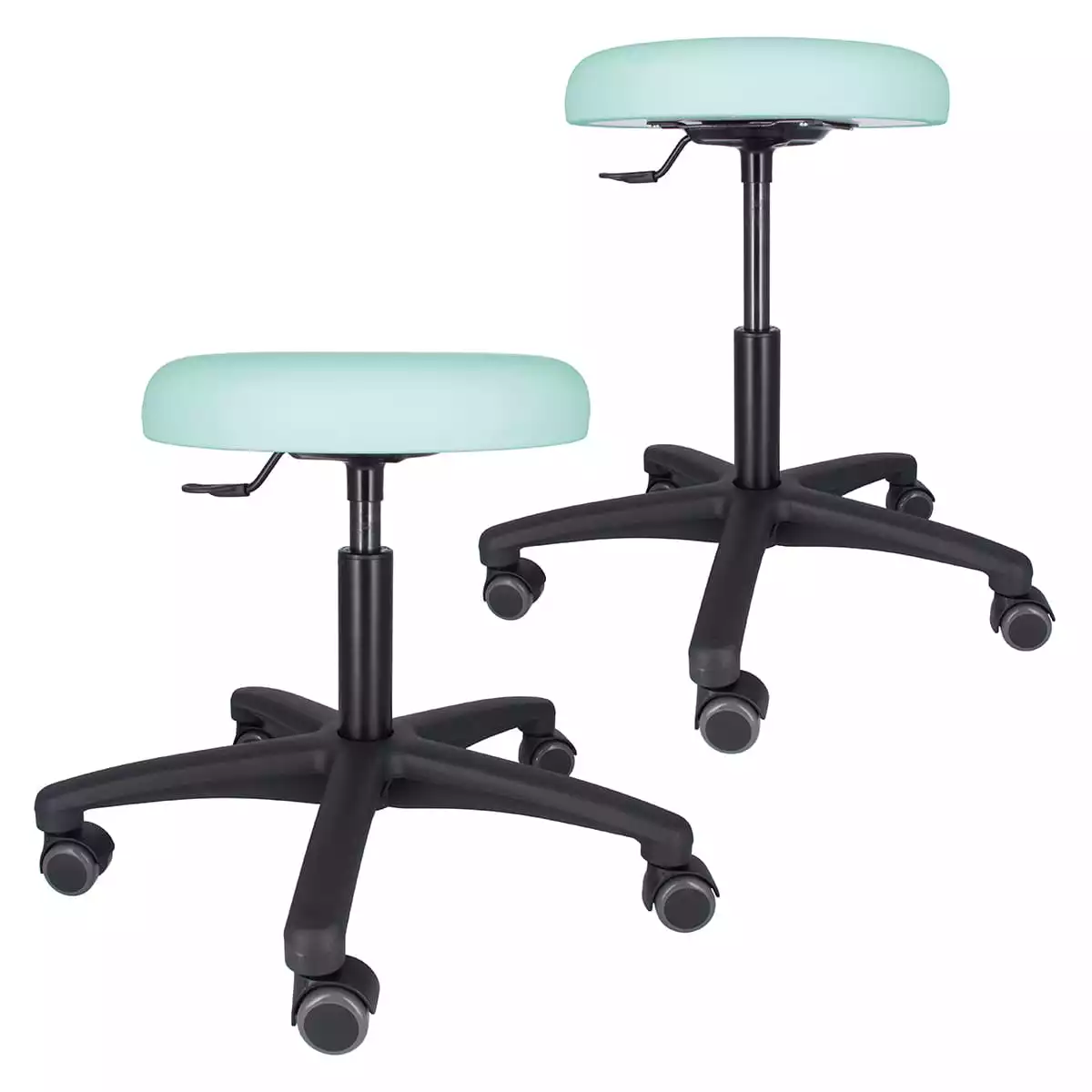 Tabouret roulant pivotant avec piétement en plastique Tabouret roulant pivotant avec piétement en plastique