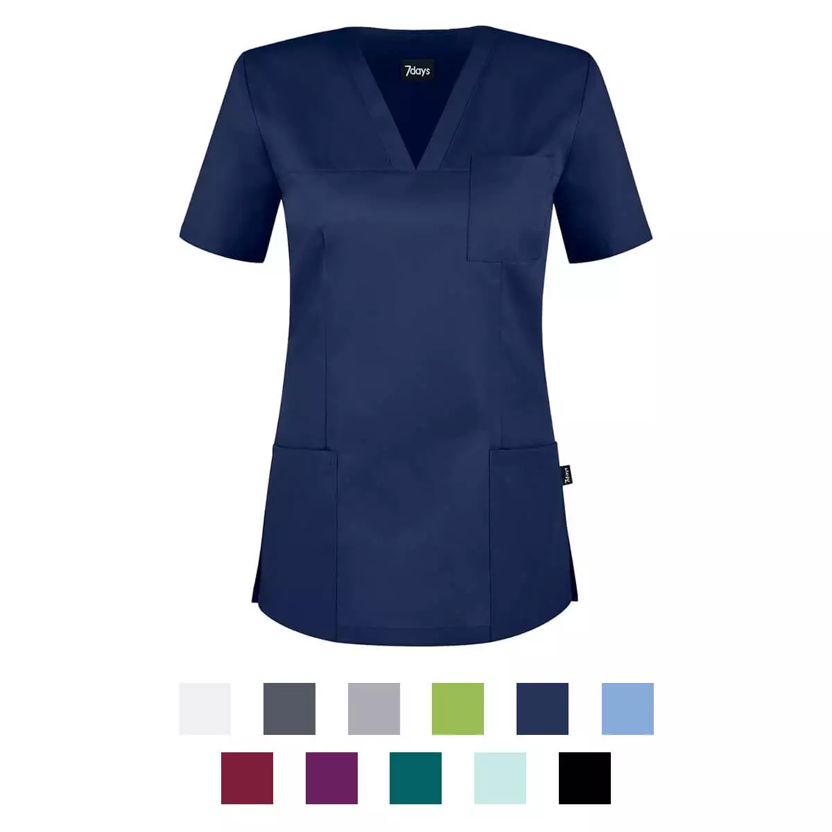  Tunique médicale à col V pour femme Roma