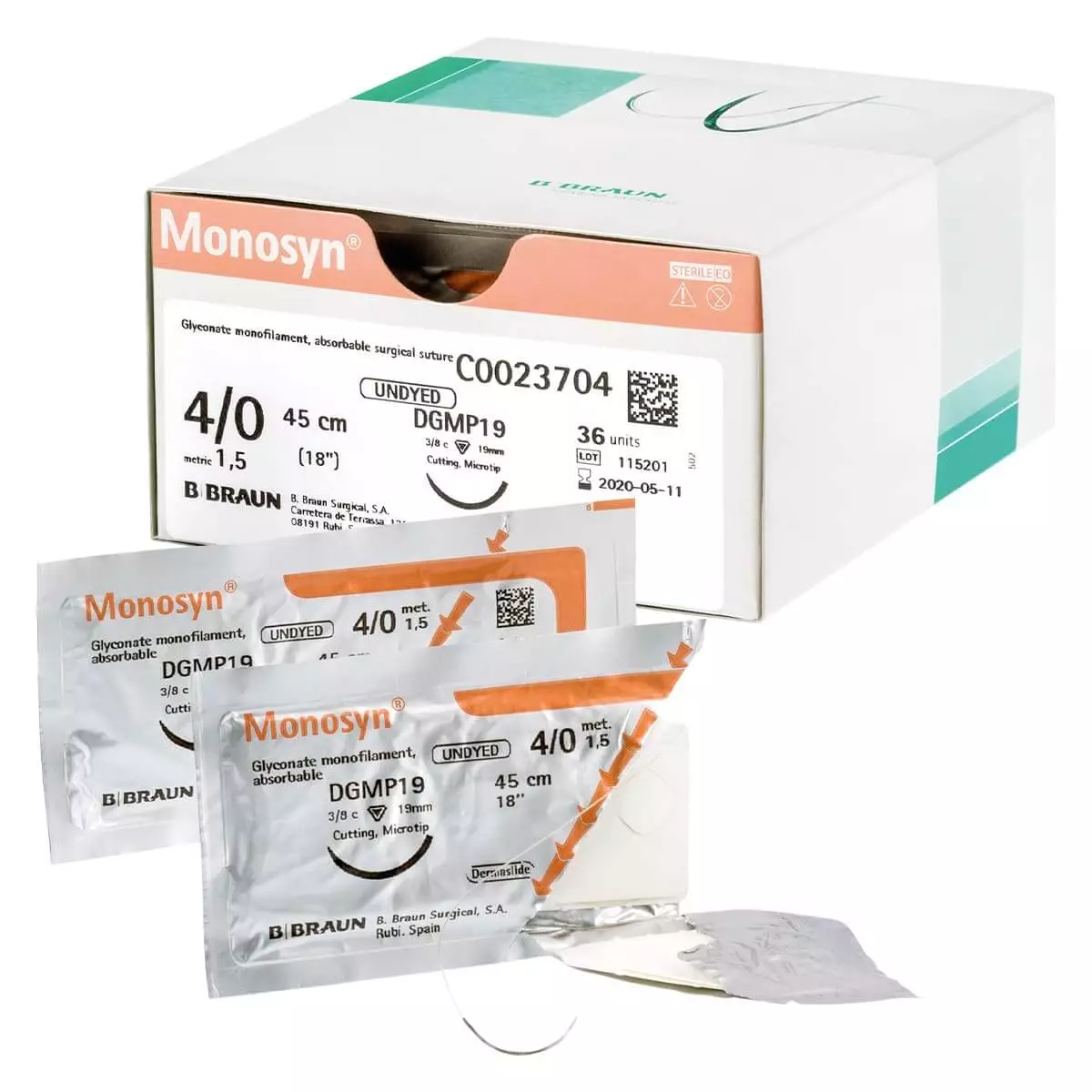  Matériel de suture Monosyn