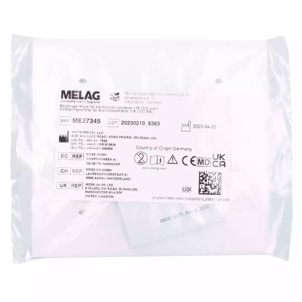  Filtre papier à usage unique