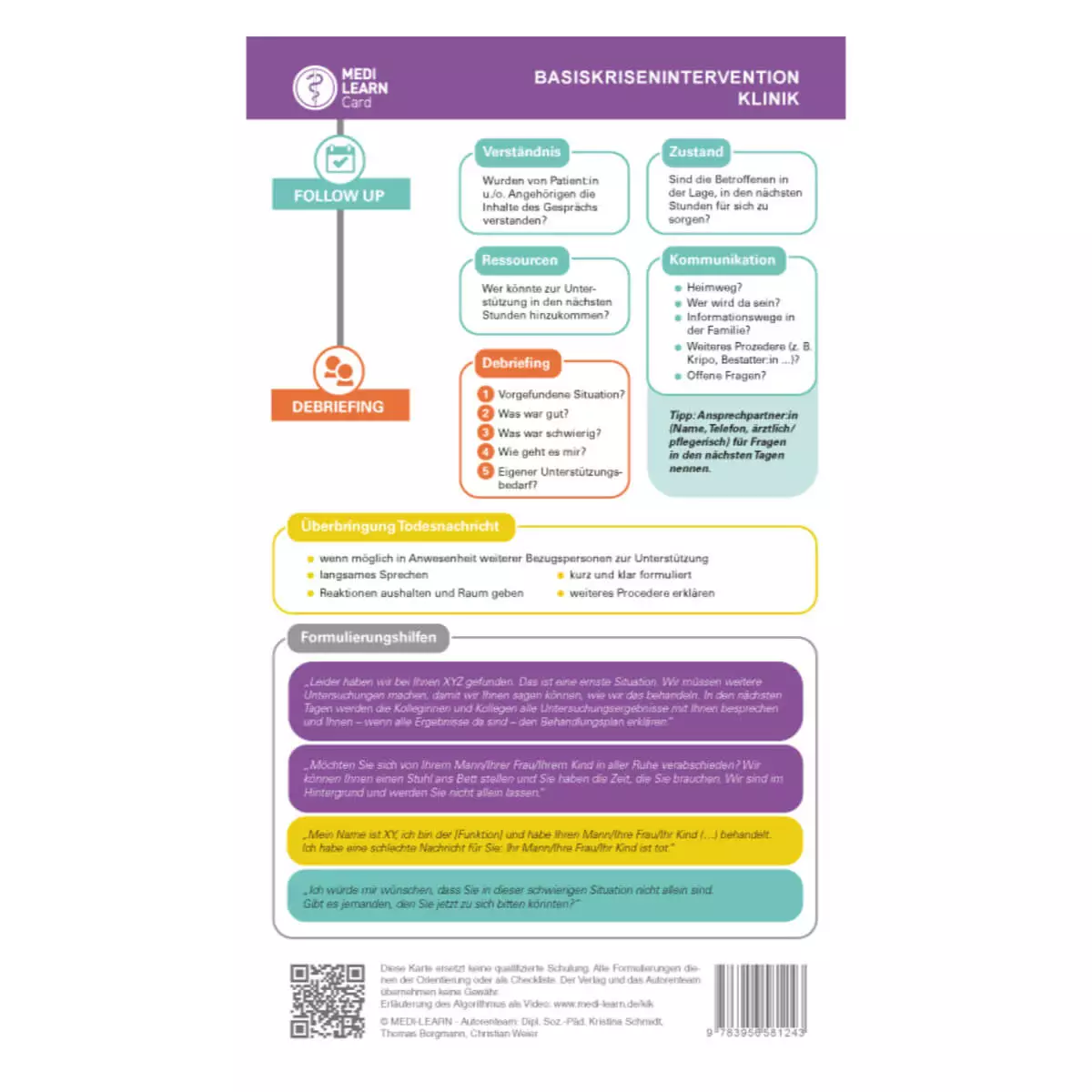  Carte de poche – Intervention de crise de base en clinique