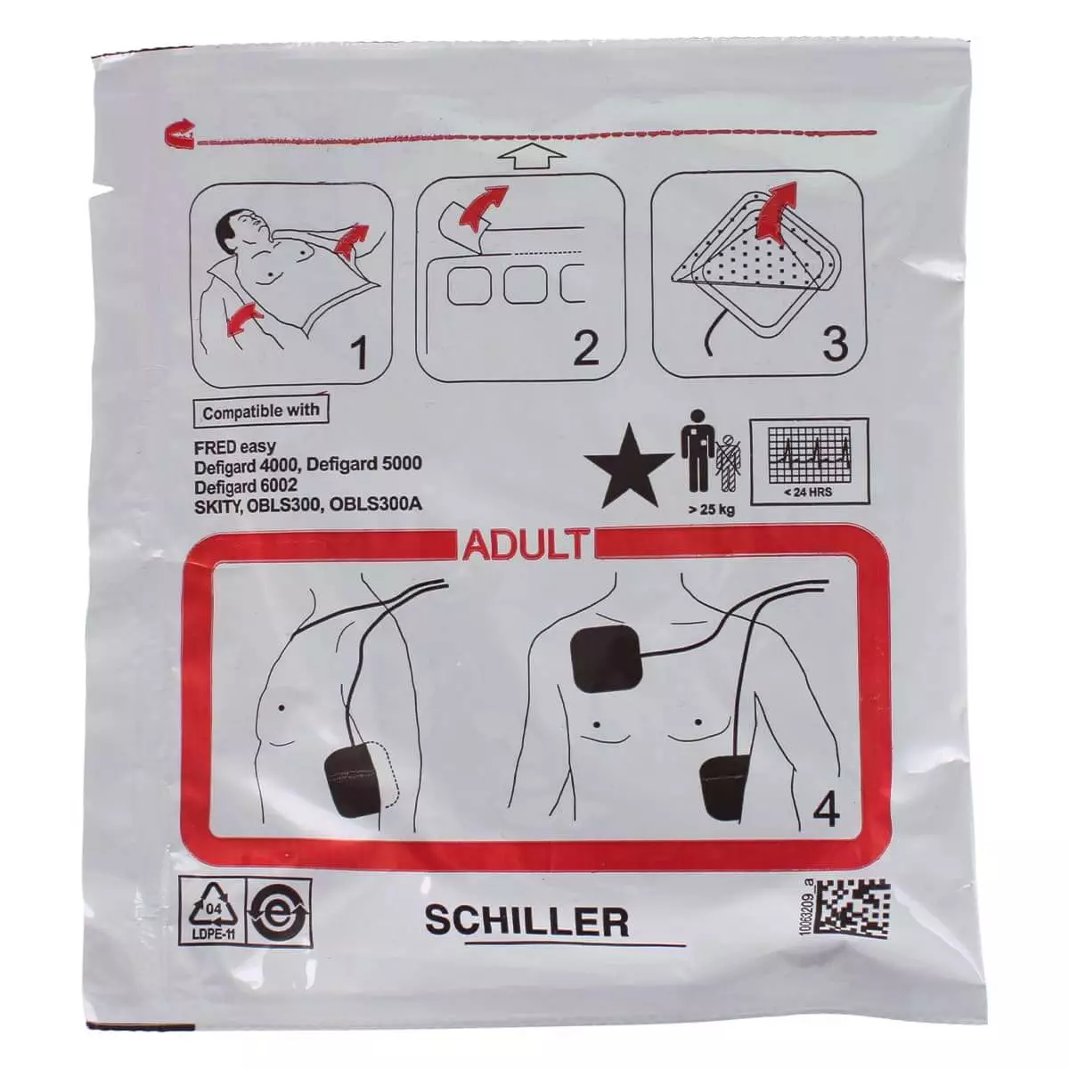  Électrodes pour défibrillateur FRED easy