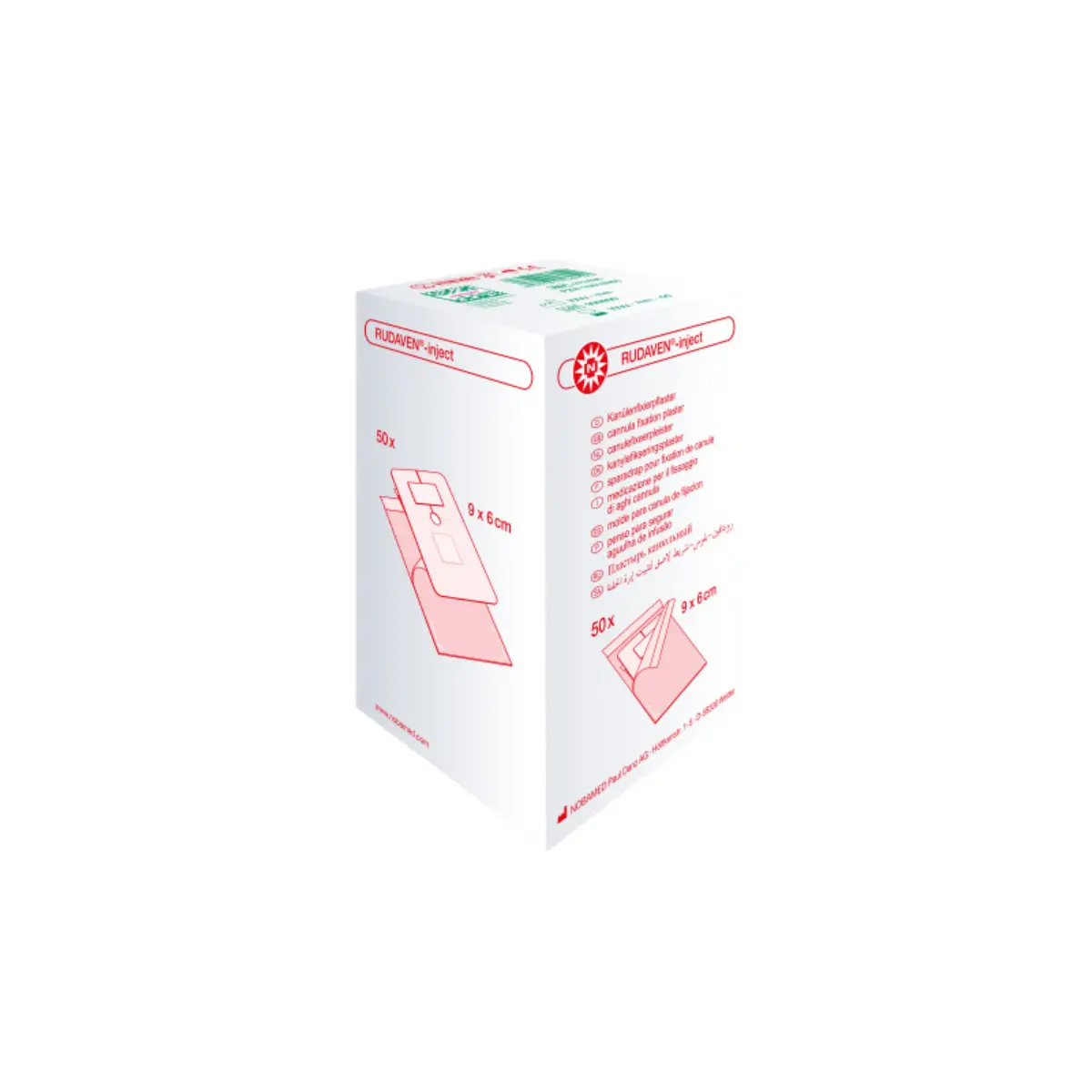  Pansement de fixation pour canule RUDAVEN-inject