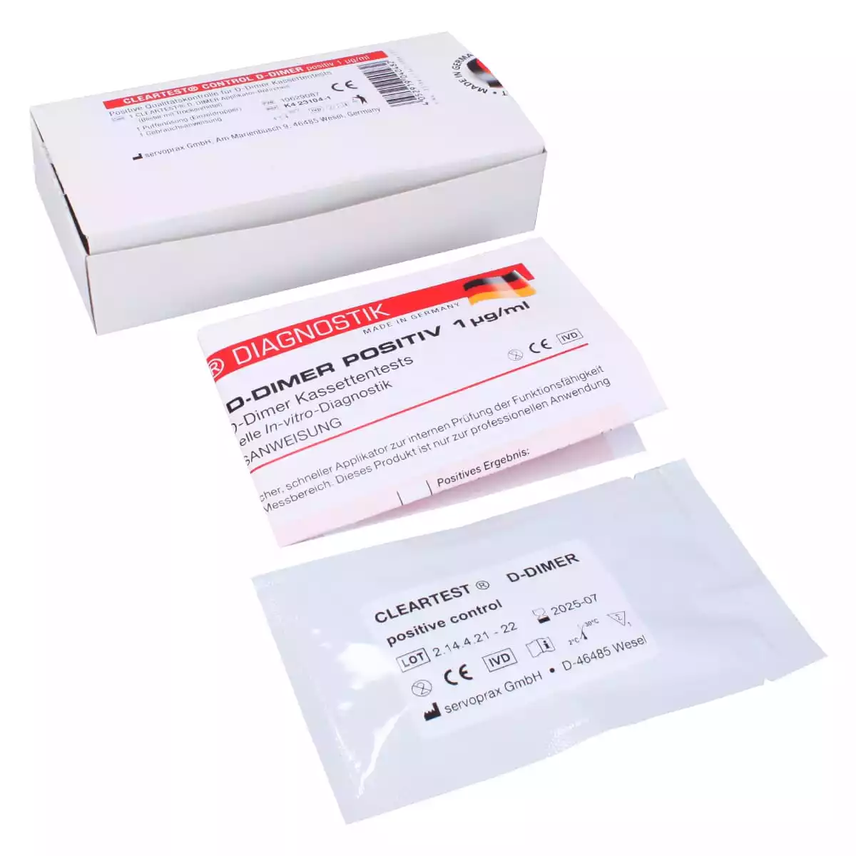  Kit de contrôle de tests des D-dimères Cleartest Control