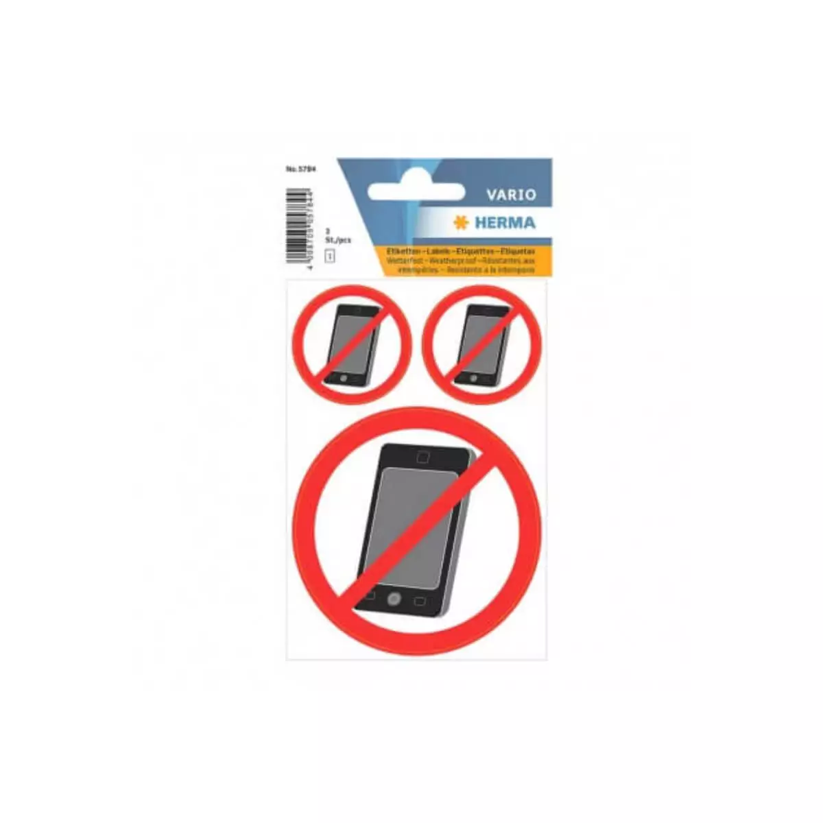  Autocollants «portables interdits»