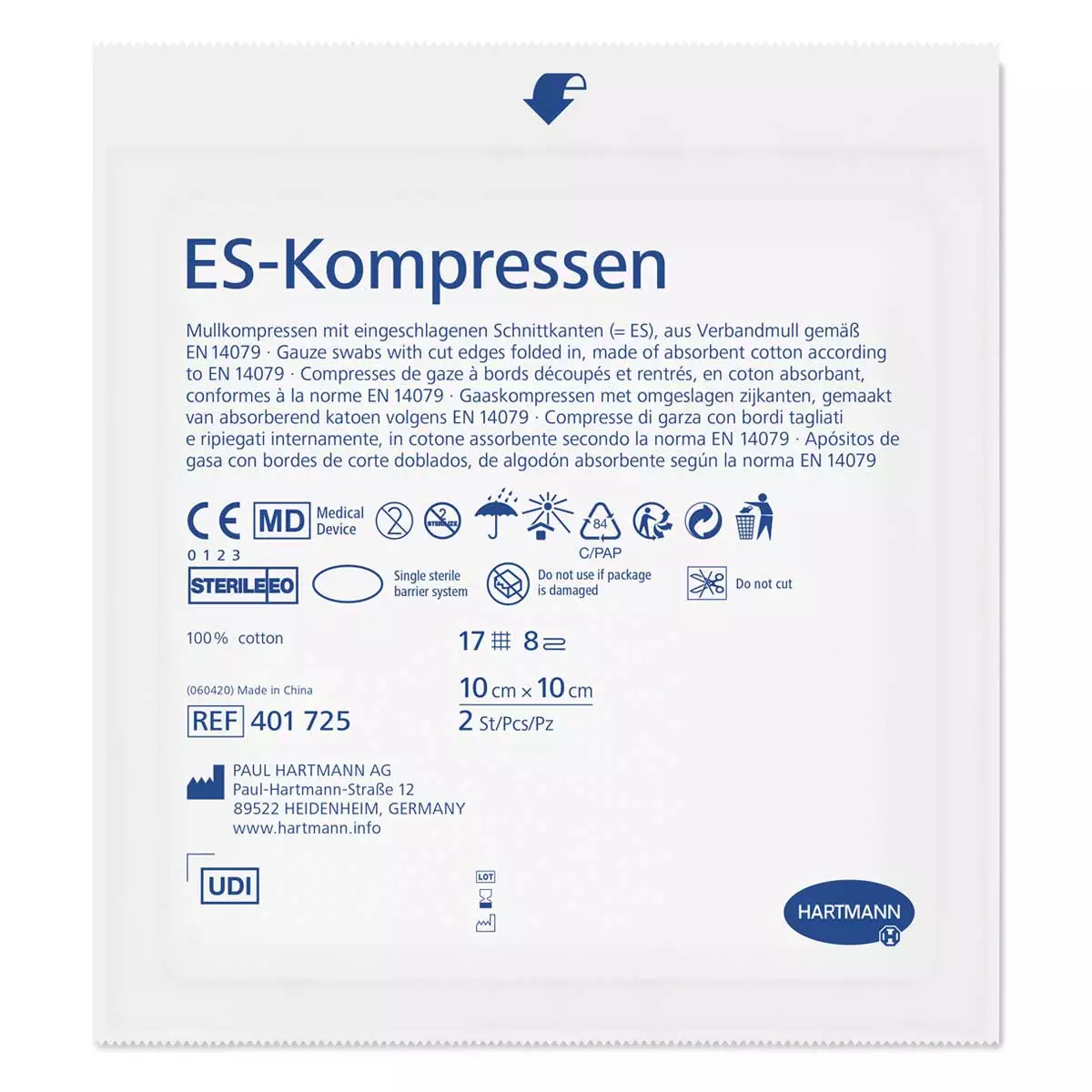 Compresses ES stériles Compresses ES stériles