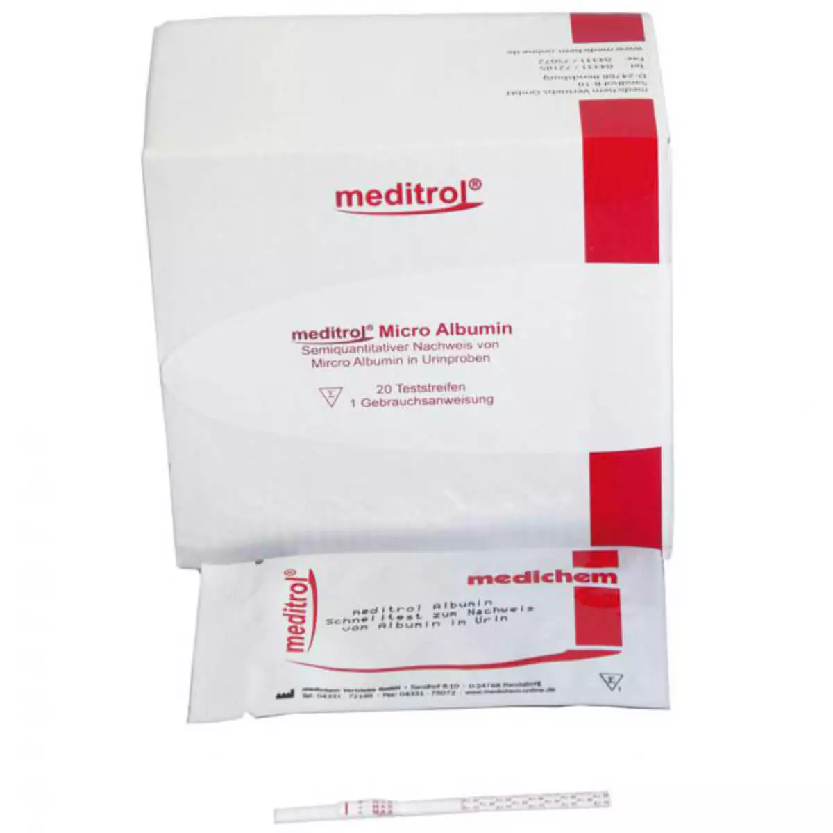  Bandelettes de test de microalbumine meditrol