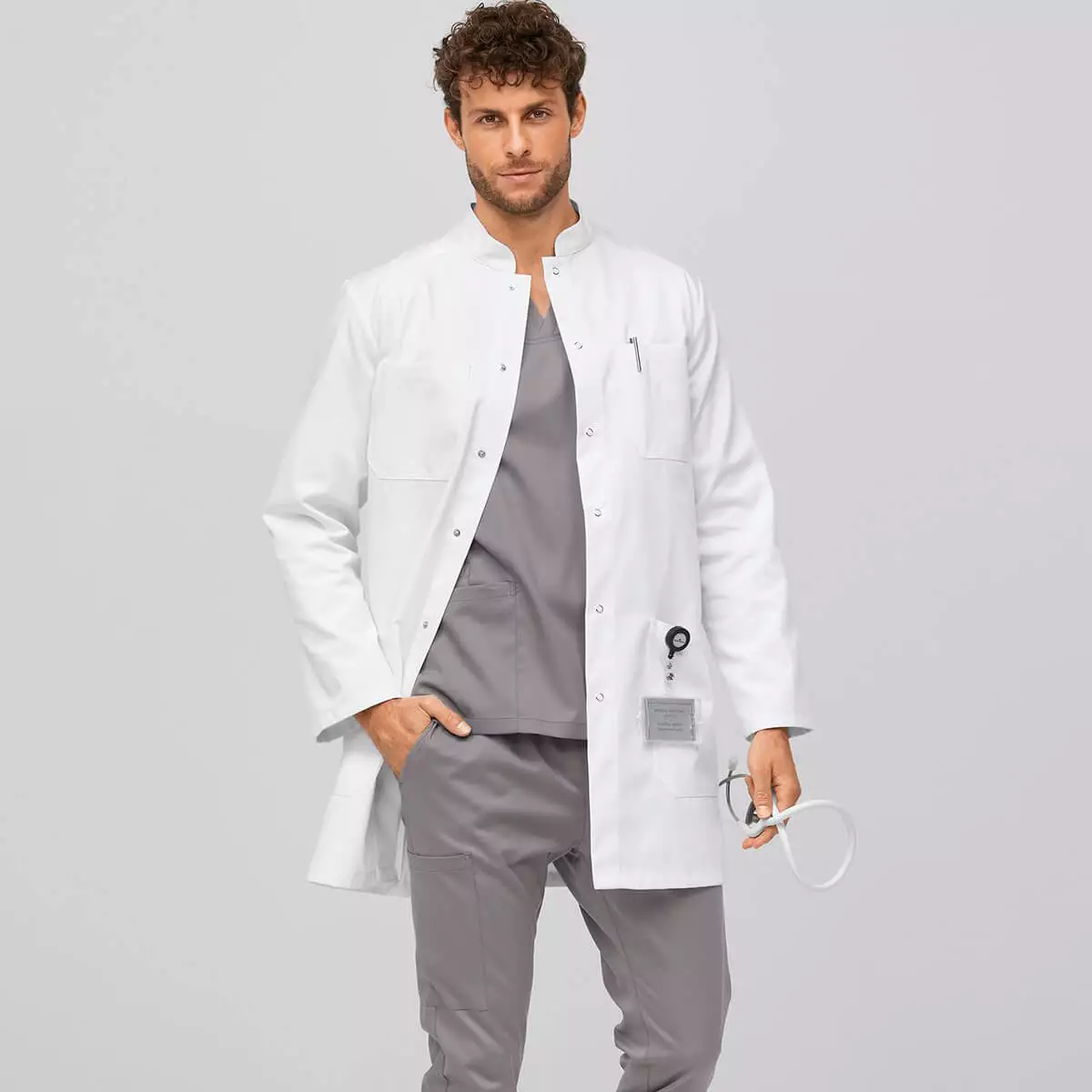  Blouse médicale blanche pour homme