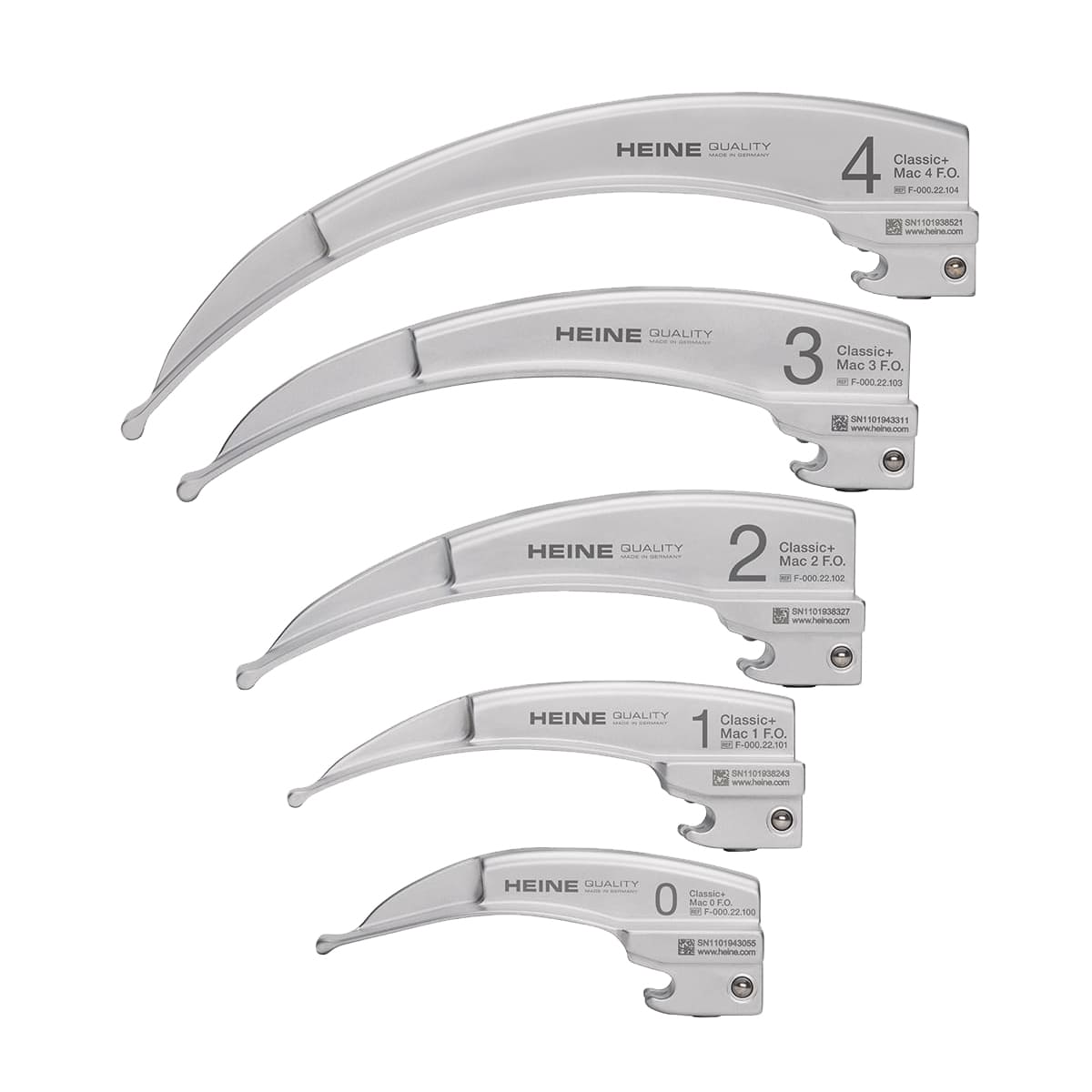 HEINE Classic+ Fiber Optik (F.O.) Spatel nach Macintosh  HEINE Classic+ Fiber Optik (F.O.) Spatel nach Macintosh