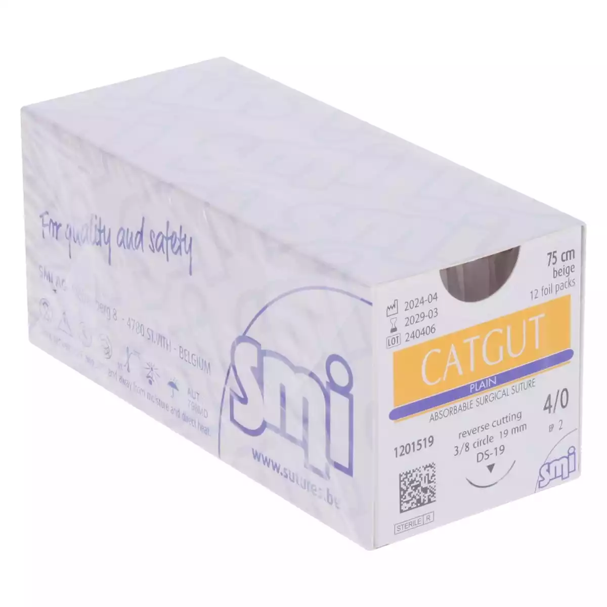  Fil de suture Catgut Plain pour chirurgie vétérinaire