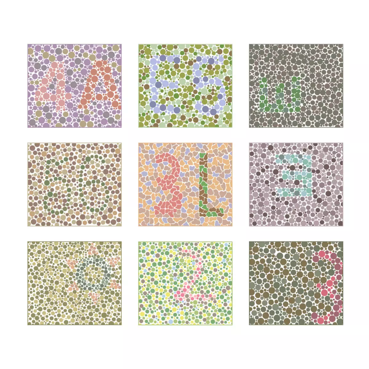  Farbtafeln für Ishihara-Sehtest