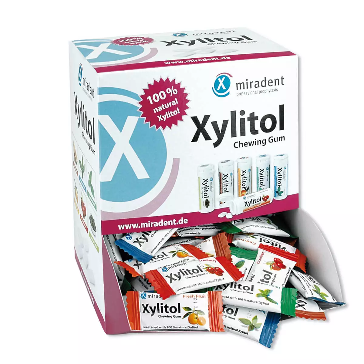  Chewing-gum pour soins dentaires au xylitol