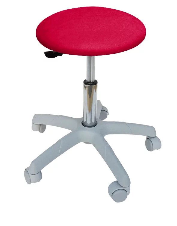 Tabouret à roulettes avec piétement gris clair Tabouret à roulettes avec piétement gris clair