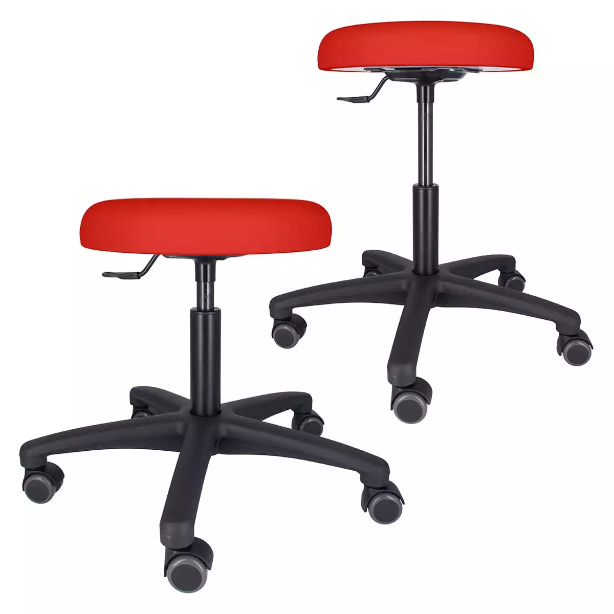 Tabouret roulant pivotant avec piétement en plastique Tabouret roulant pivotant avec piétement en plastique
