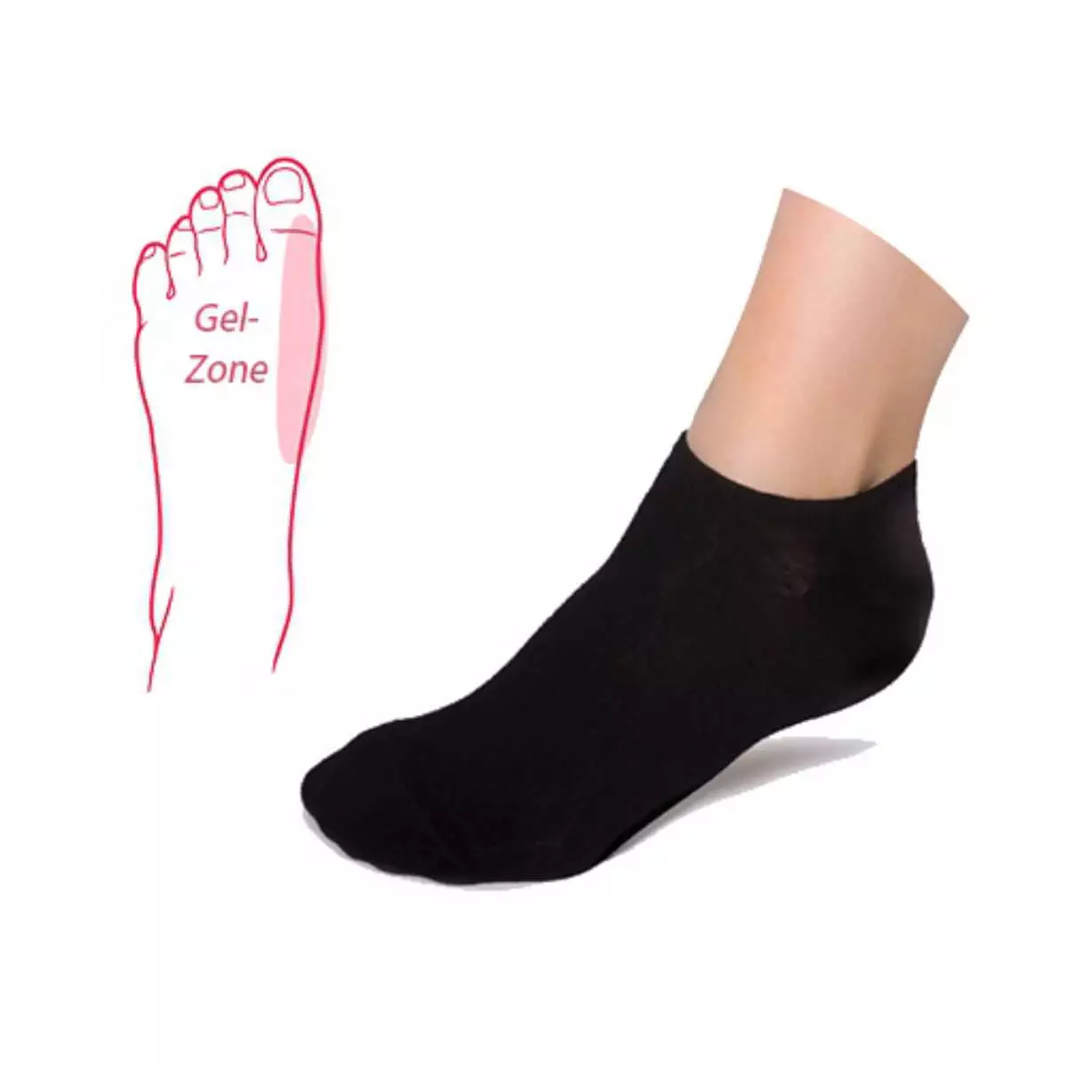  Chaussettes avec zone de gel intégrée pour l'hallux