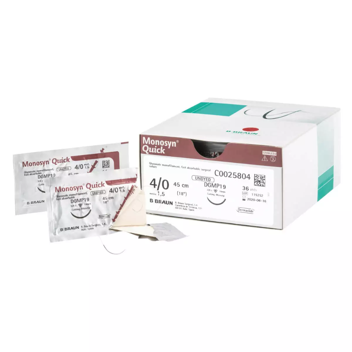  Matériel de suture Monosyn Quick