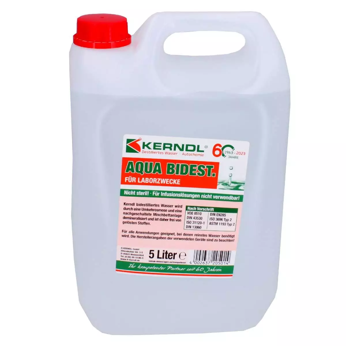  Eau de laboratoire bidistillée