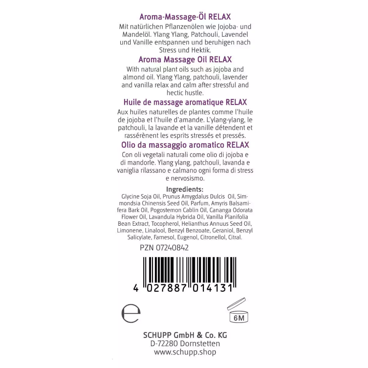Huile de massage aromatique Huile de massage aromatique