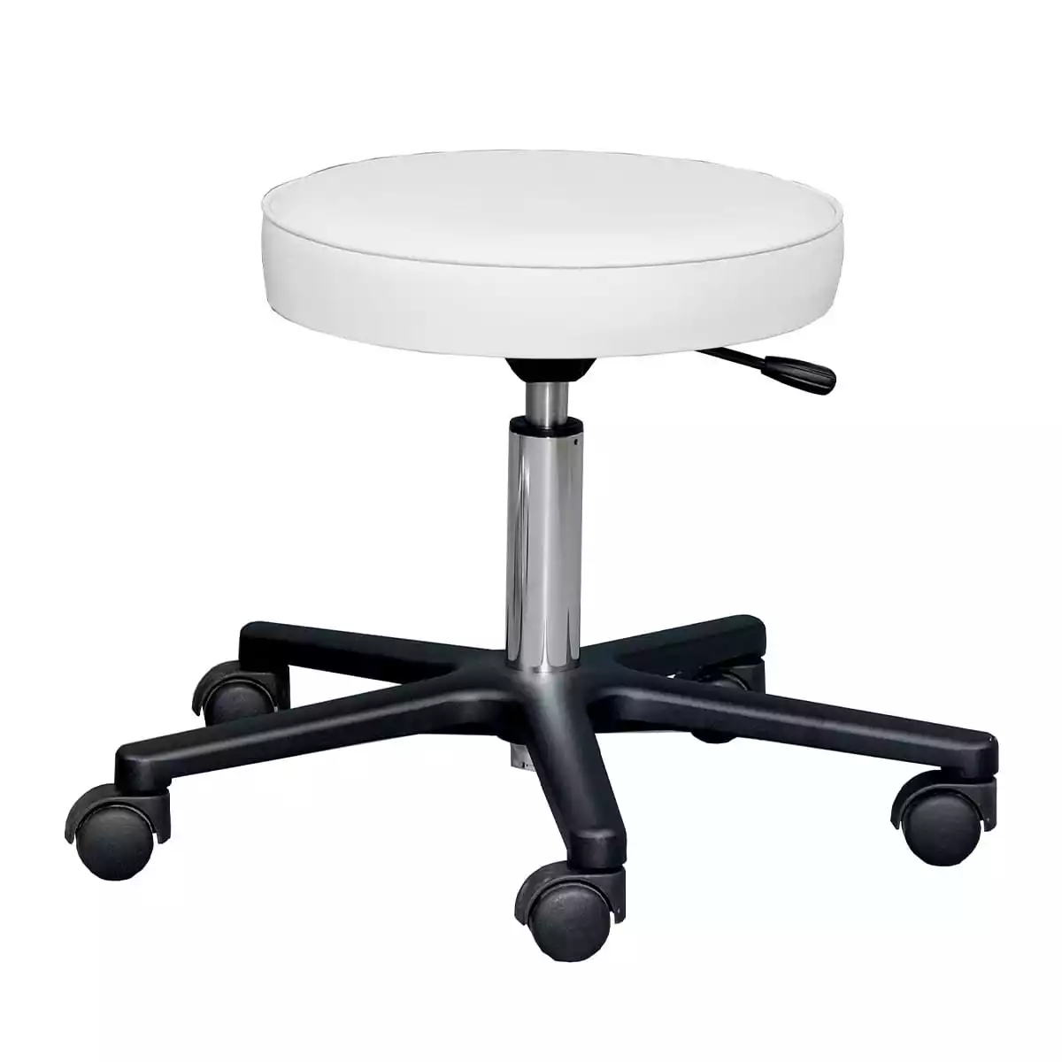  Drehhocker mit schwarzem Aluminium-Fußkreuz